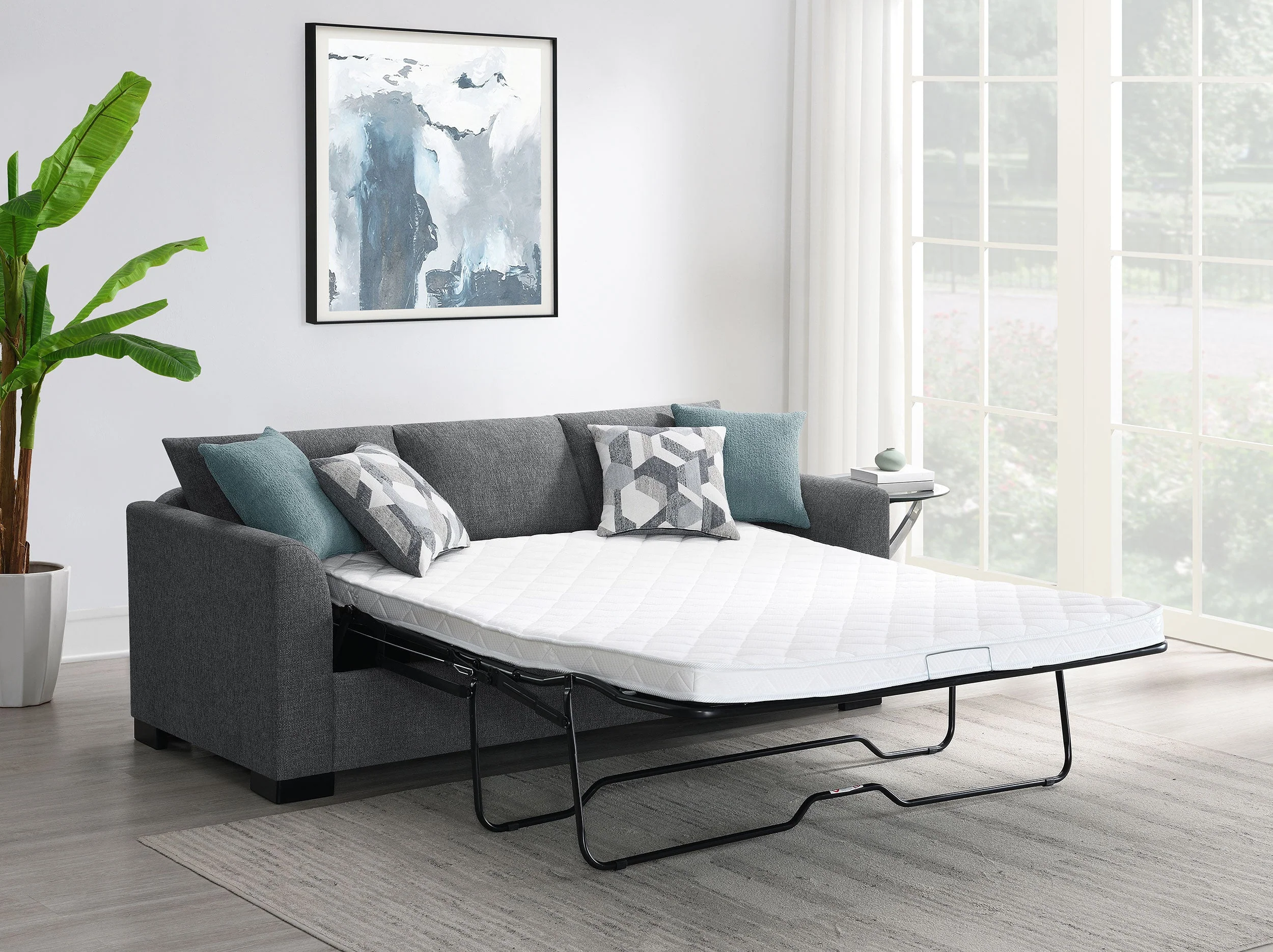 Storey Upholstered Sleeper Sectional Chaise Sofa - Image 15