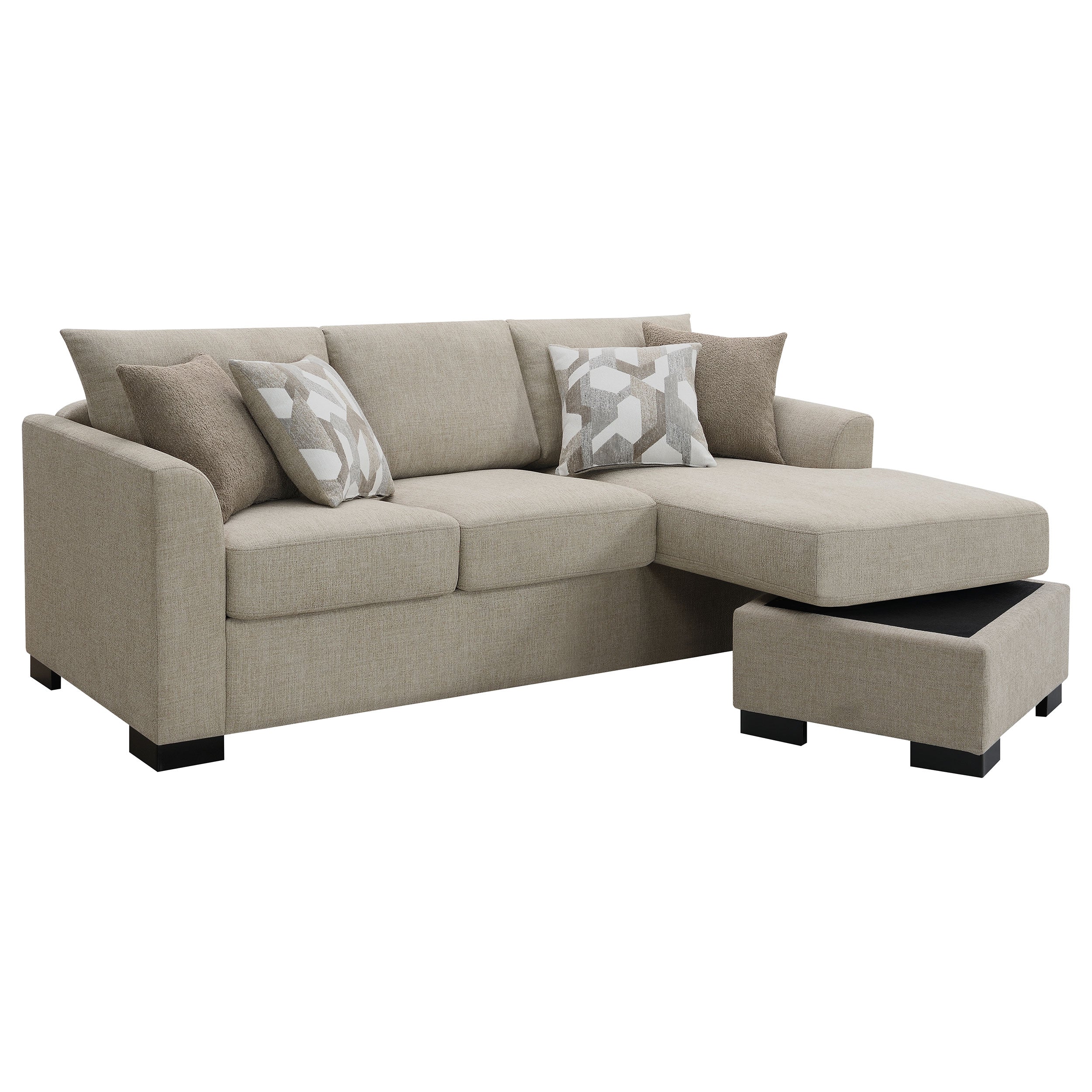 Storey Upholstered Sleeper Sectional Chaise Sofa - Image 17
