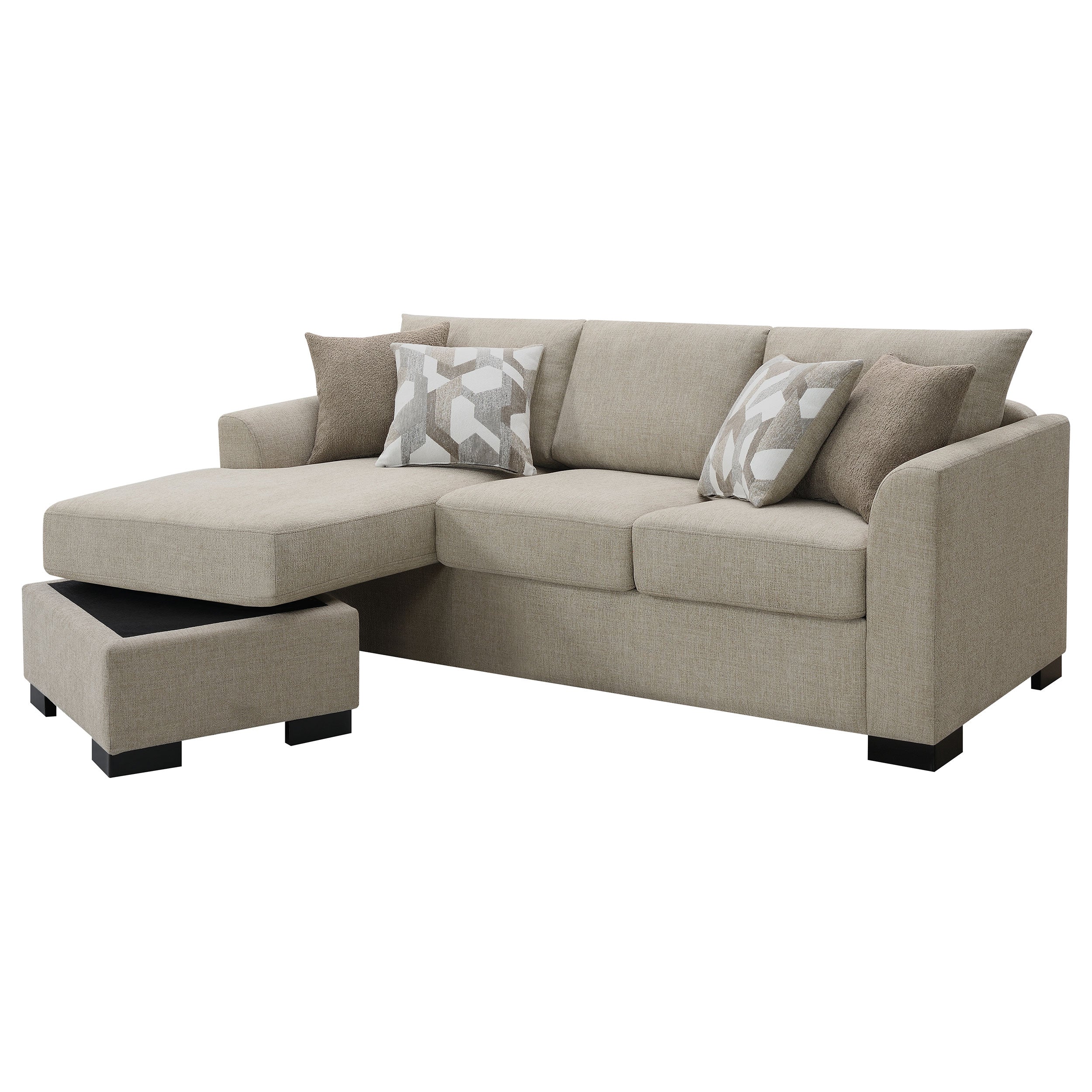 Storey Upholstered Sleeper Sectional Chaise Sofa - Image 26