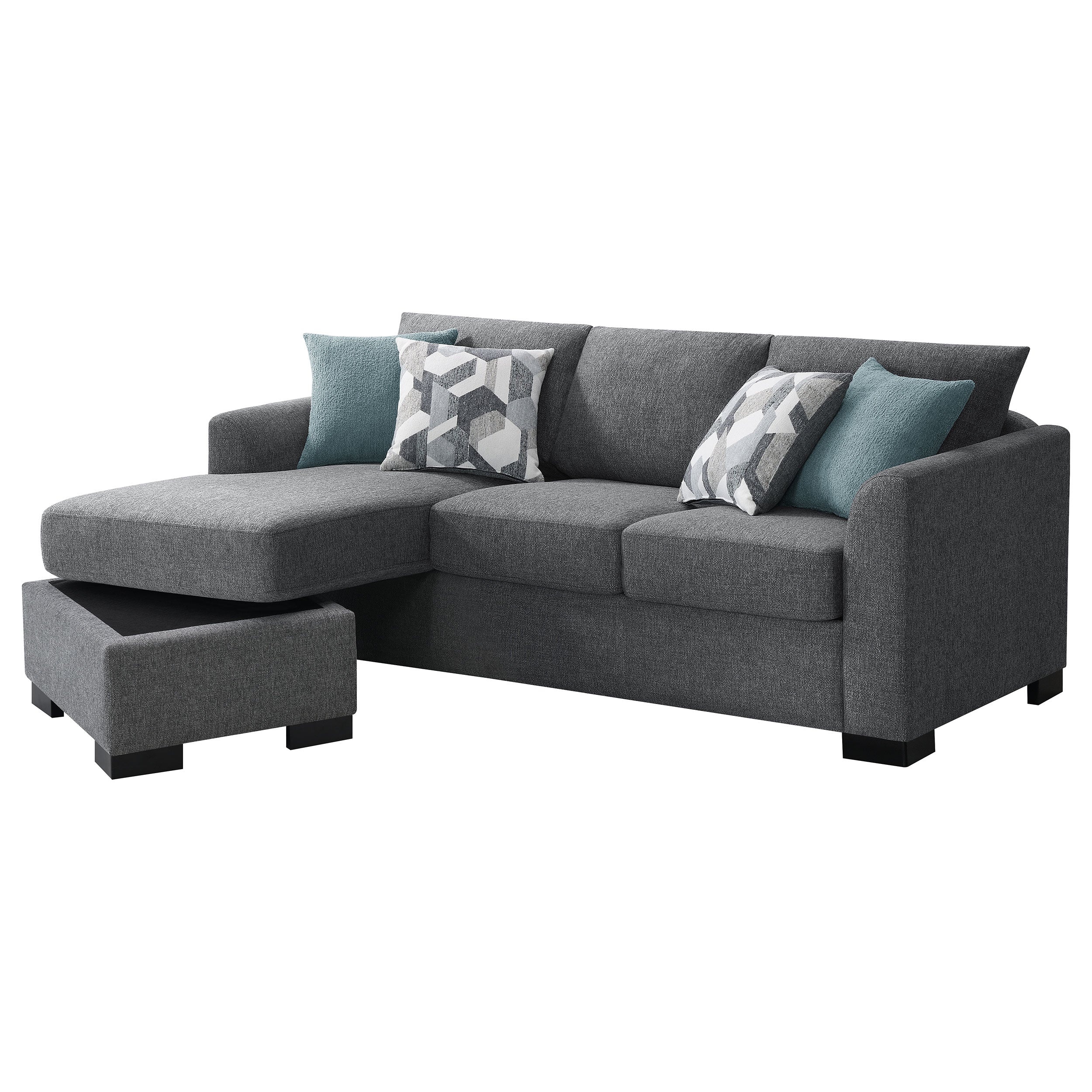 Storey Upholstered Sleeper Sectional Chaise Sofa - Image 27