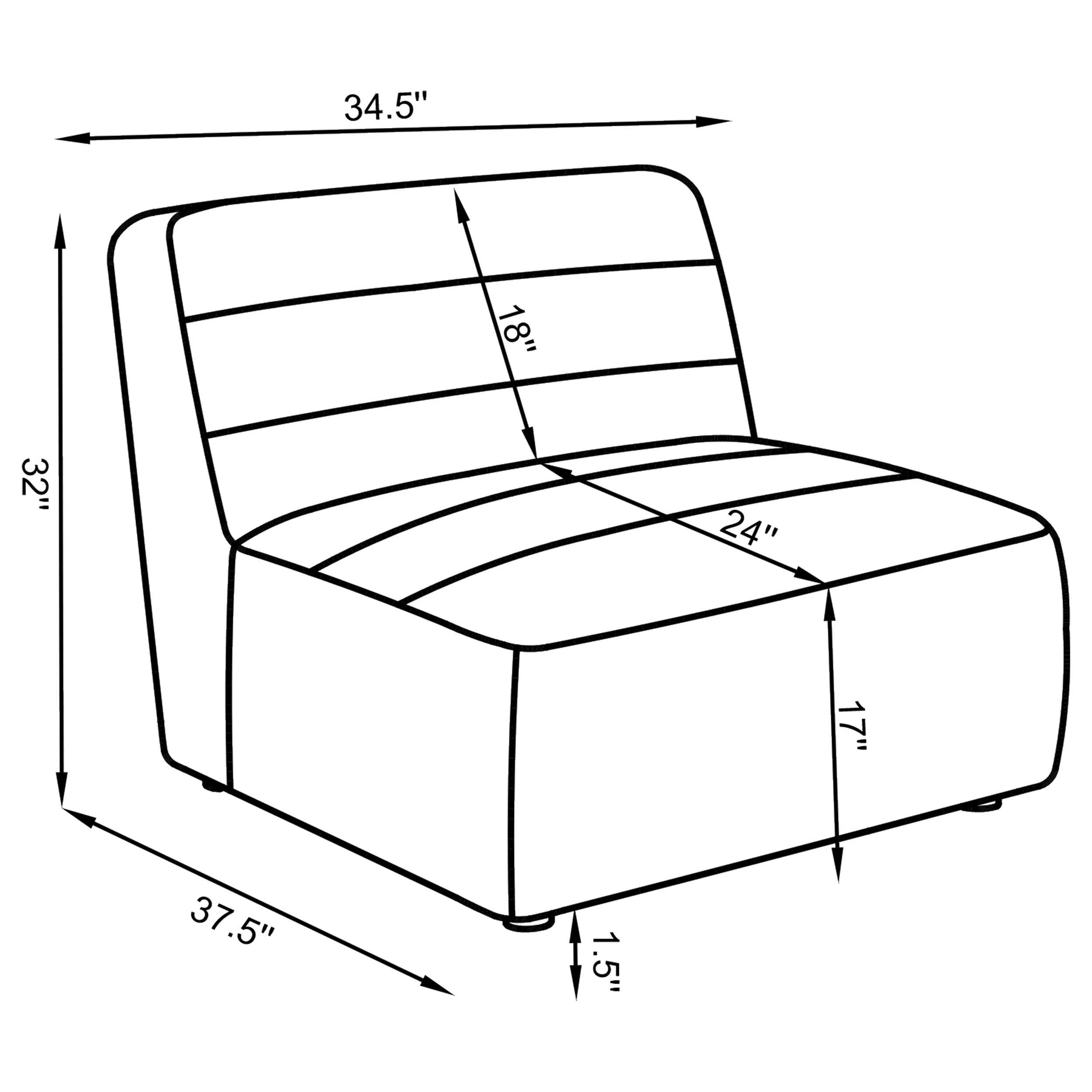 Sunny Upholstered Armless Chair - Image 22