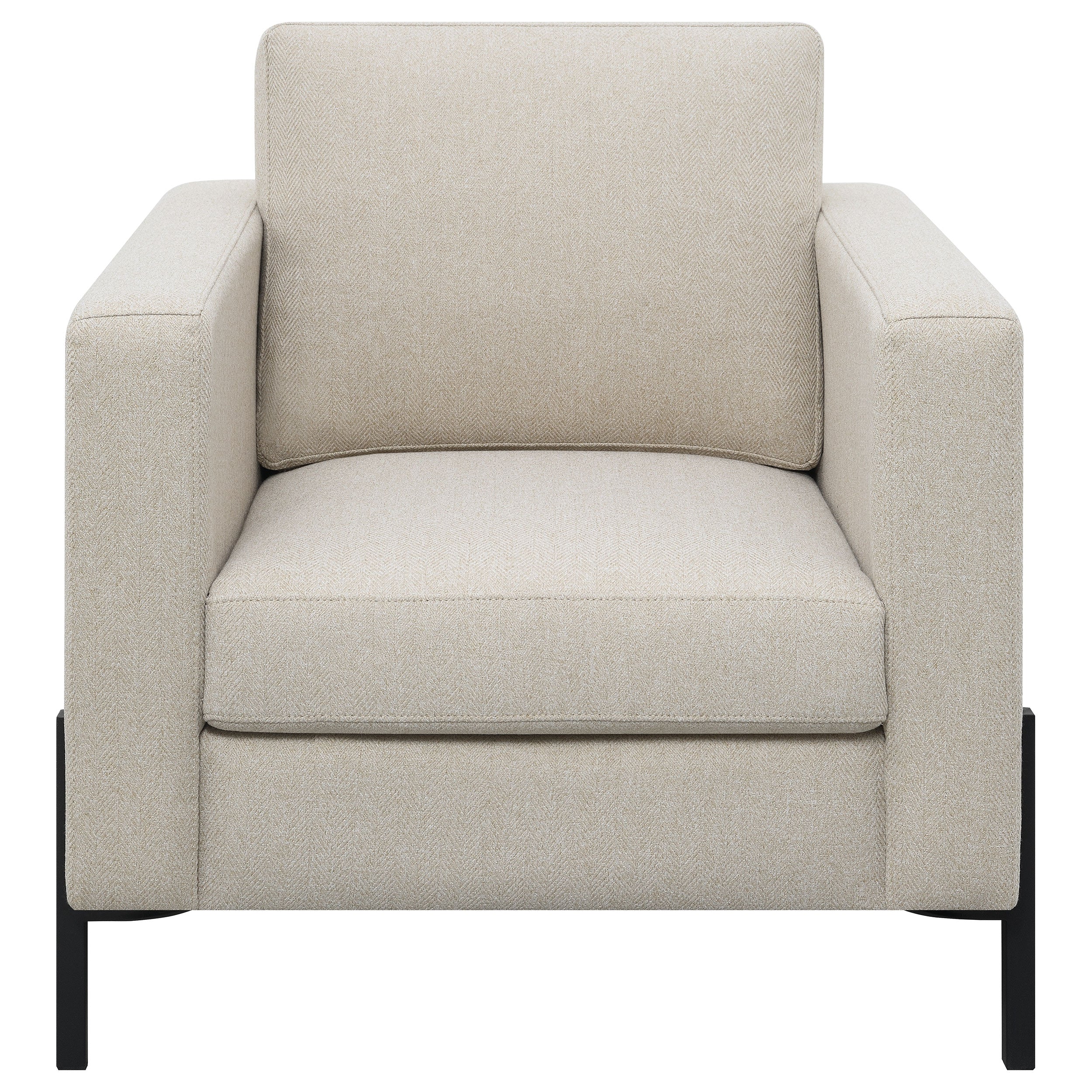 Tilly Upholstered Track Arm Accent Chair Oatmeal - Image 4