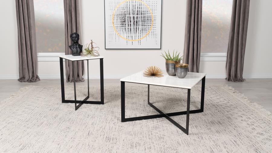 Tobin Marble Top Coffee and End Table Set - Image 2
