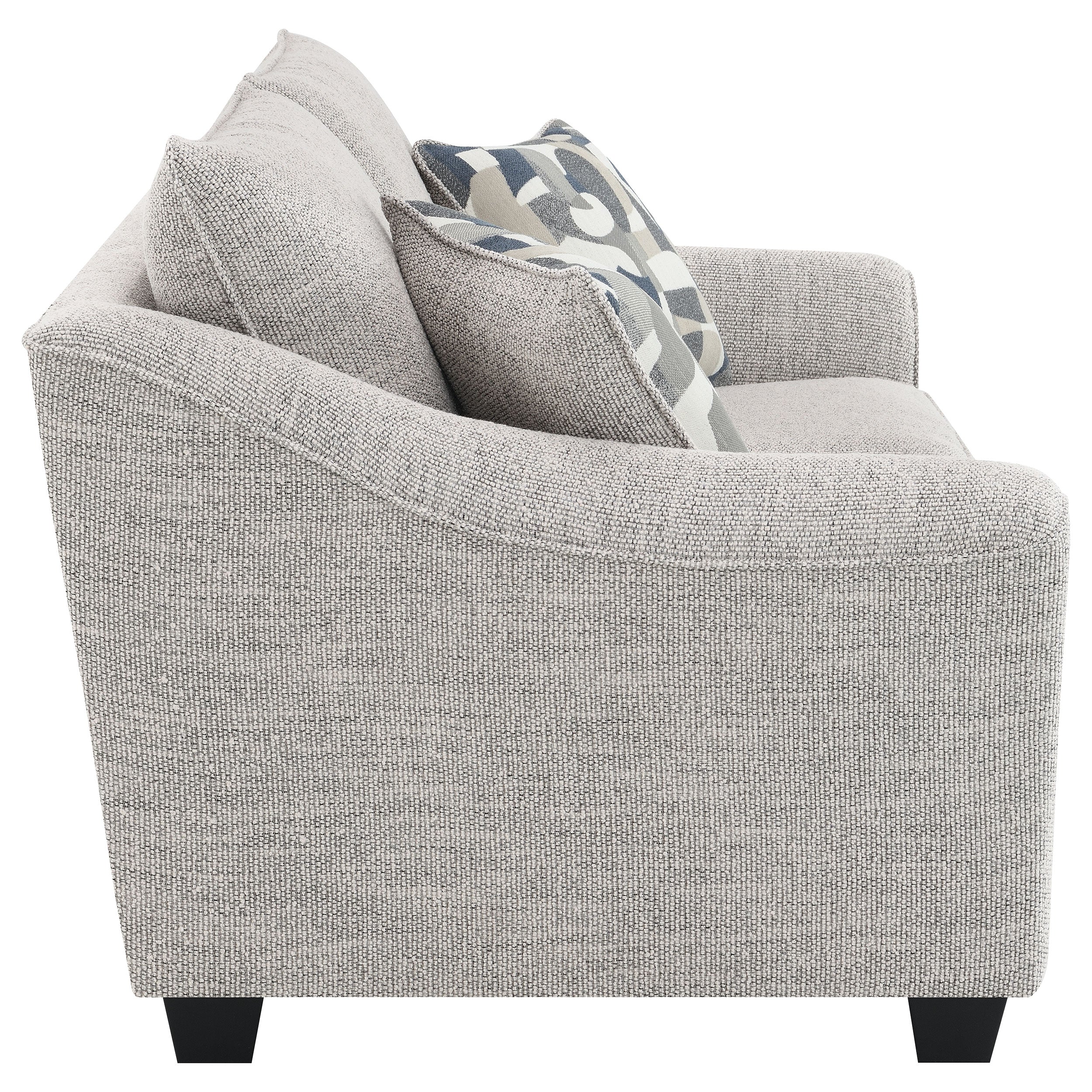 Tomkins Boucle Upholstered Loveseat Light Grey - Image 9