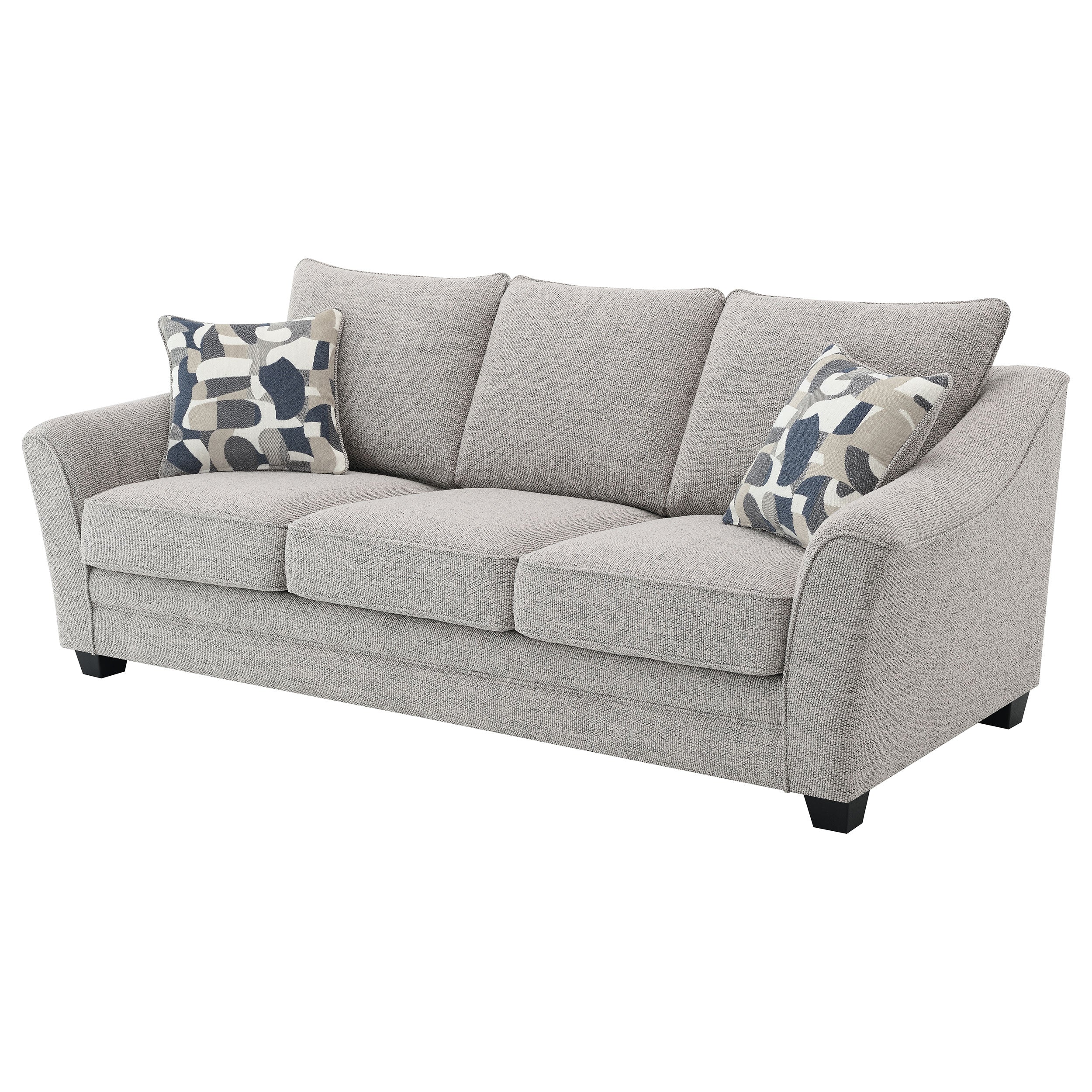 Tomkins Boucle Upholstered Sofa Light Grey - Image 5