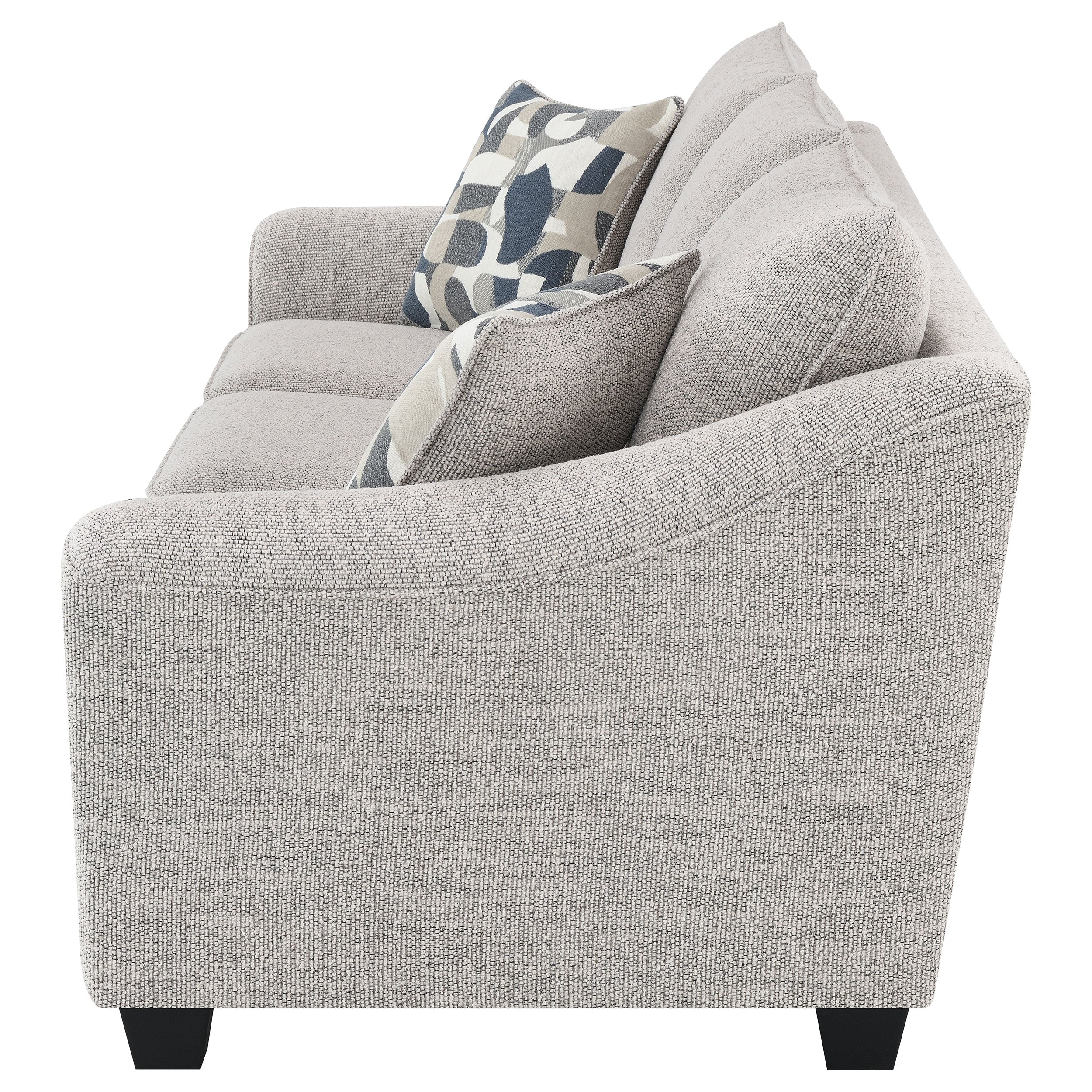 Tomkins Boucle Upholstered Sofa Light Grey - Image 6
