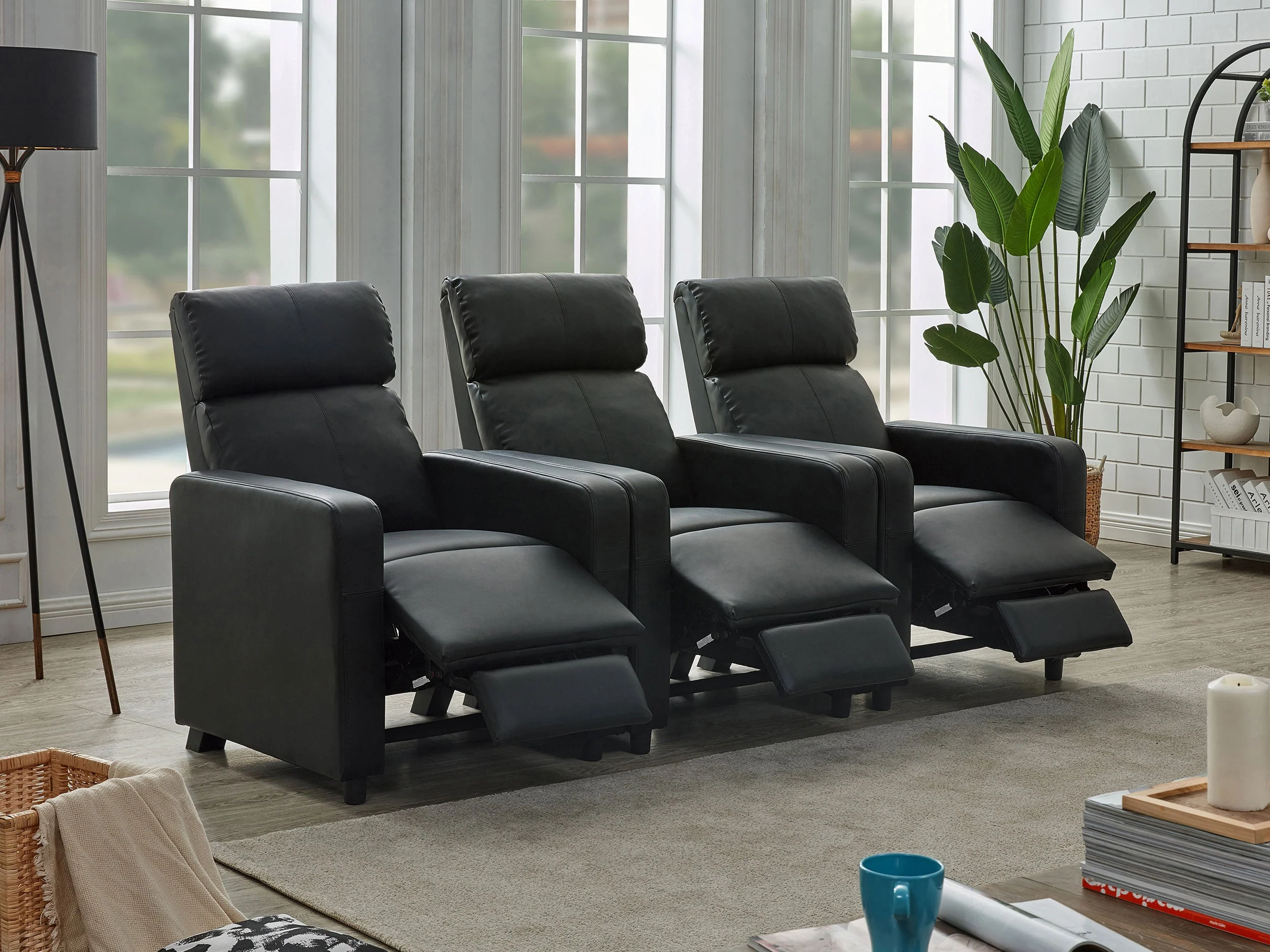 Toohey Upholstered Home Theater Storage Wedge Console - Image 24