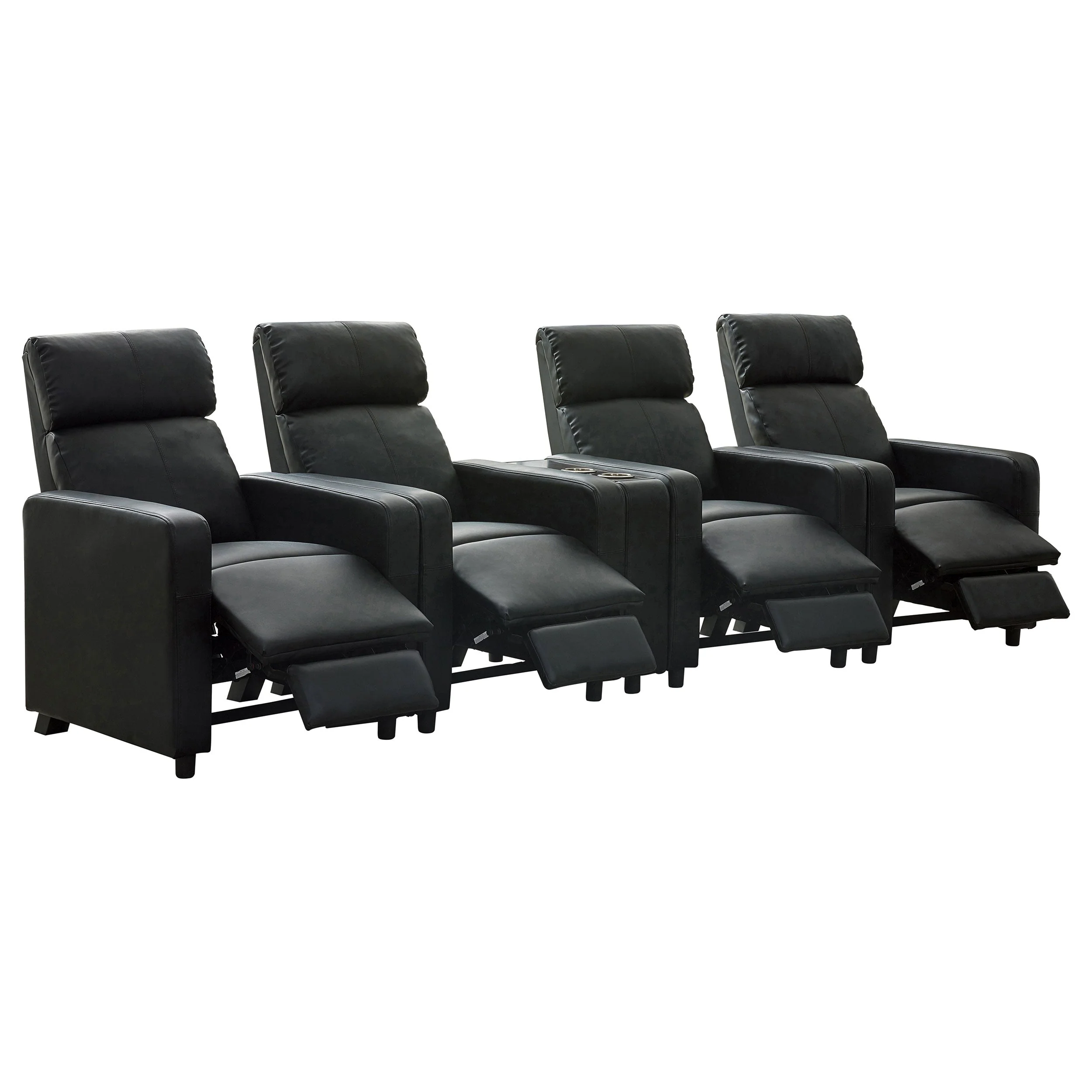 Toohey Upholstered Home Theater Storage Wedge Console - Image 33