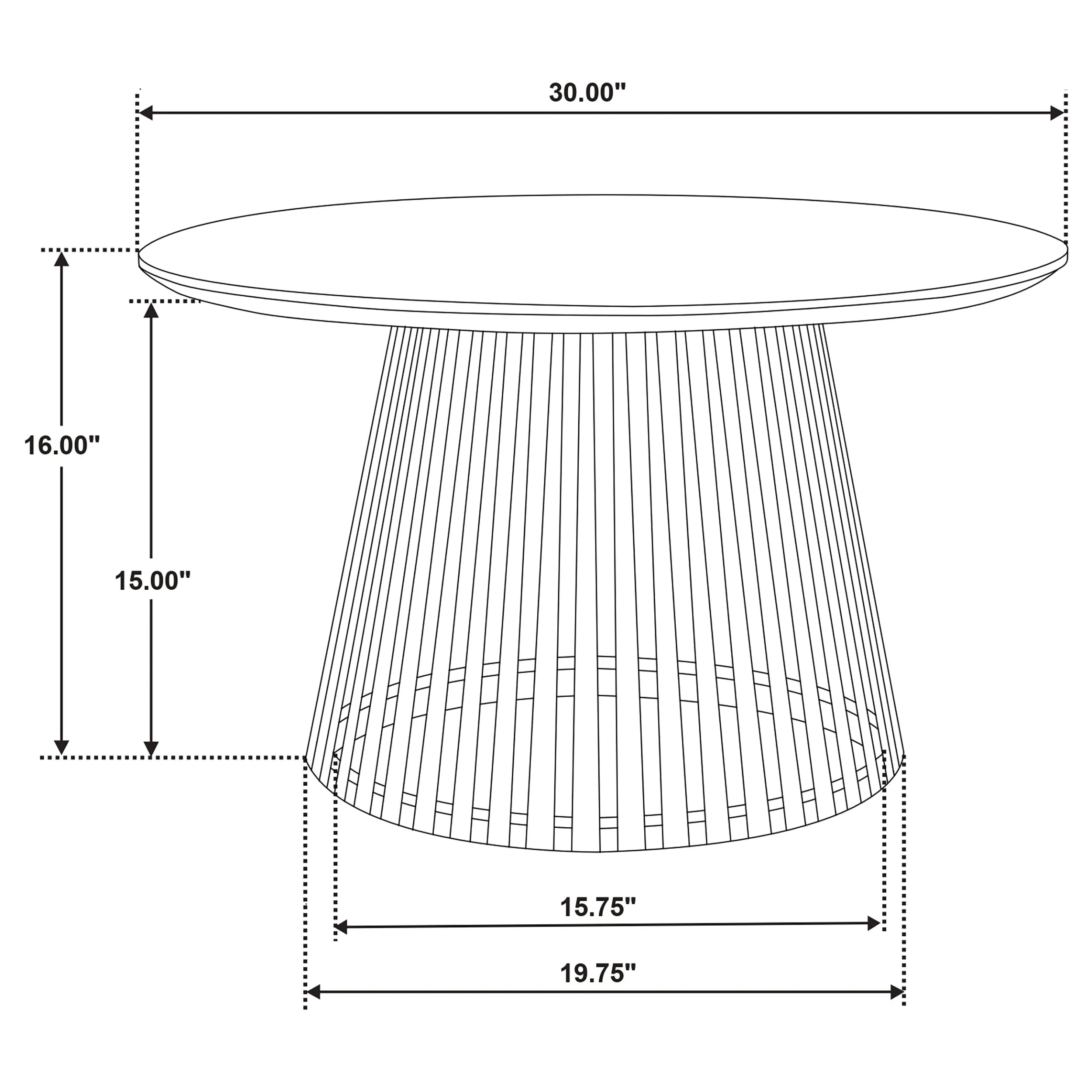 Touhy Round Solid Wood Cocktail Coffee Table Natural Mango - Image 8