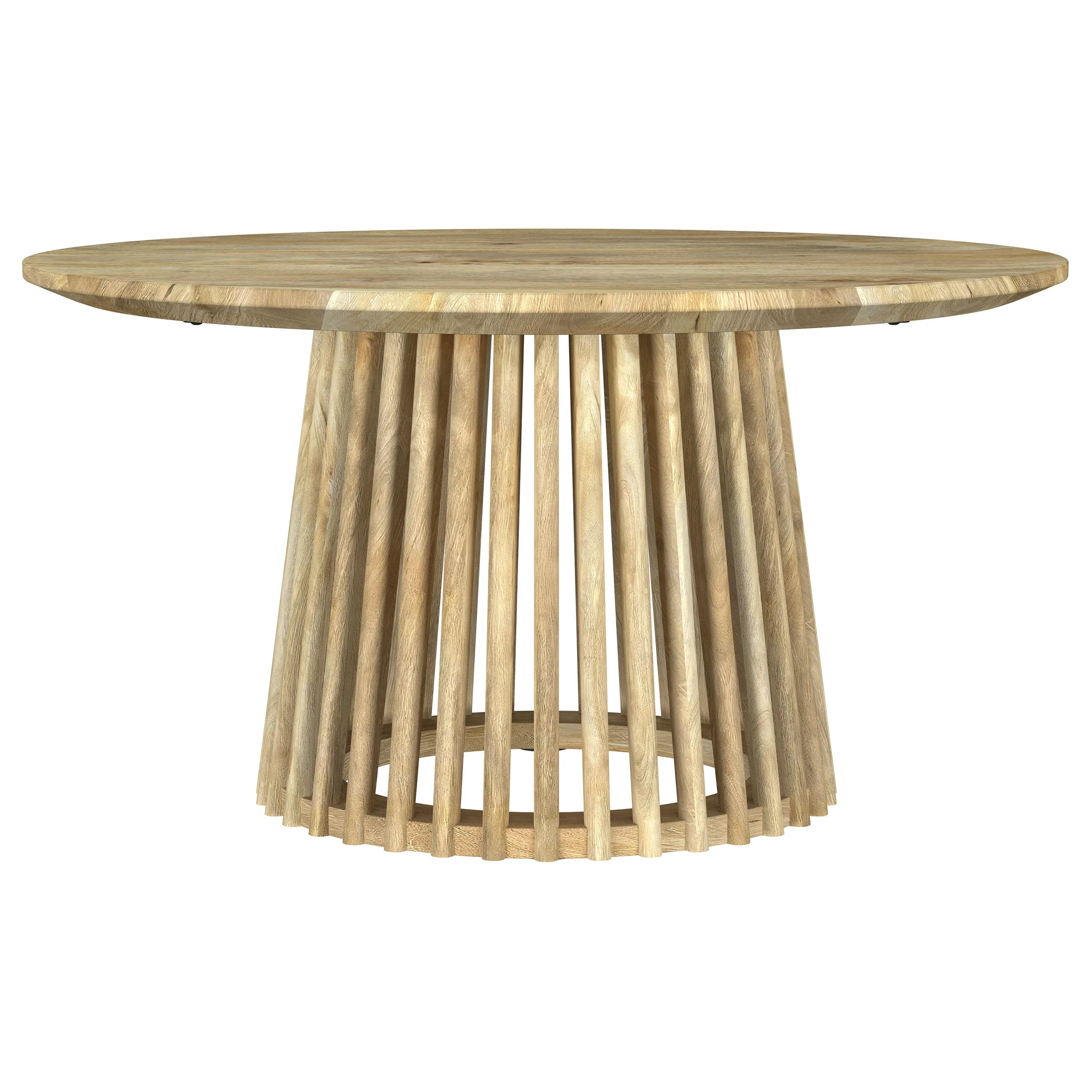 Touhy Round Coffee and End Table Set Natural Mango - Image 16