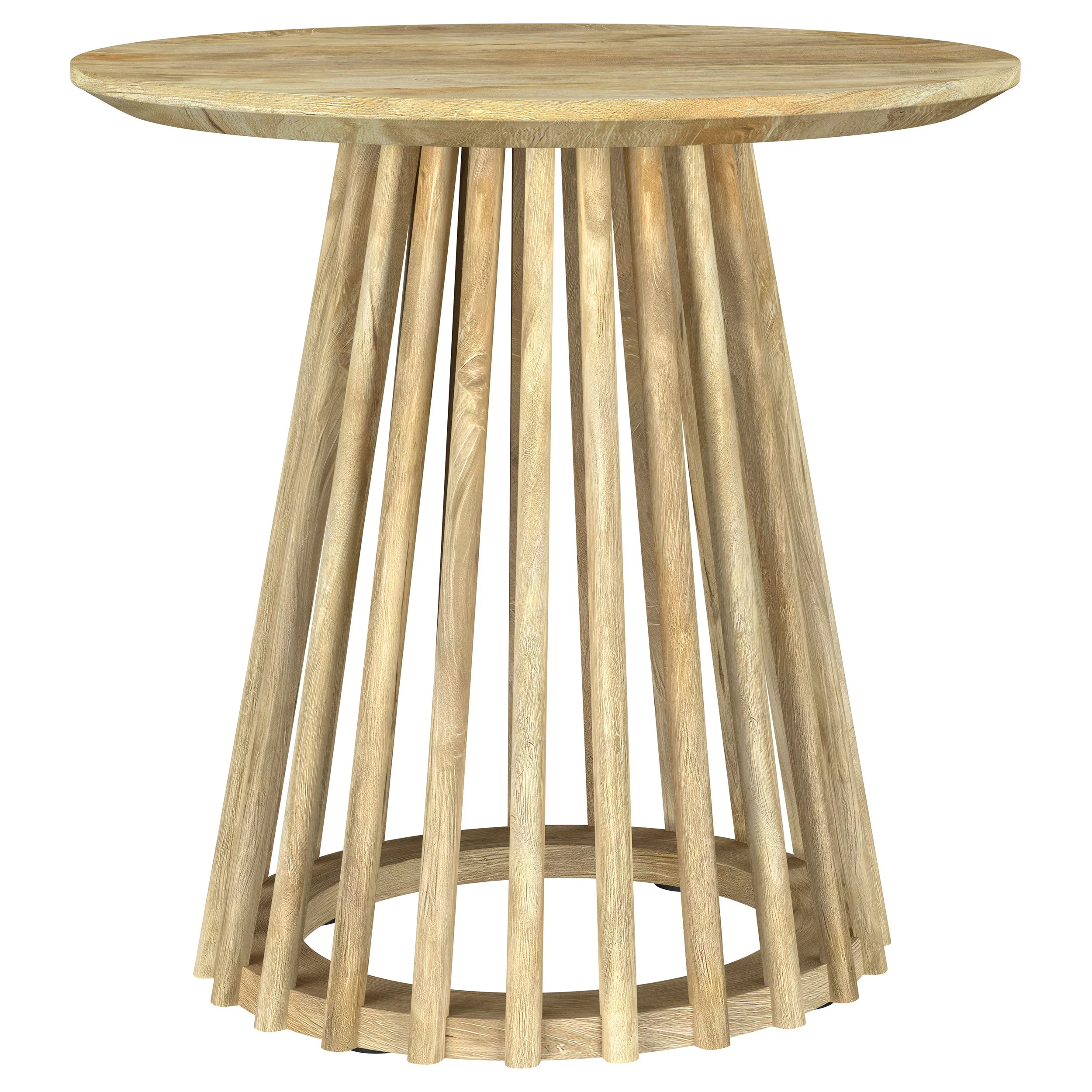 Touhy Round Coffee and End Table Set Natural Mango - Image 8