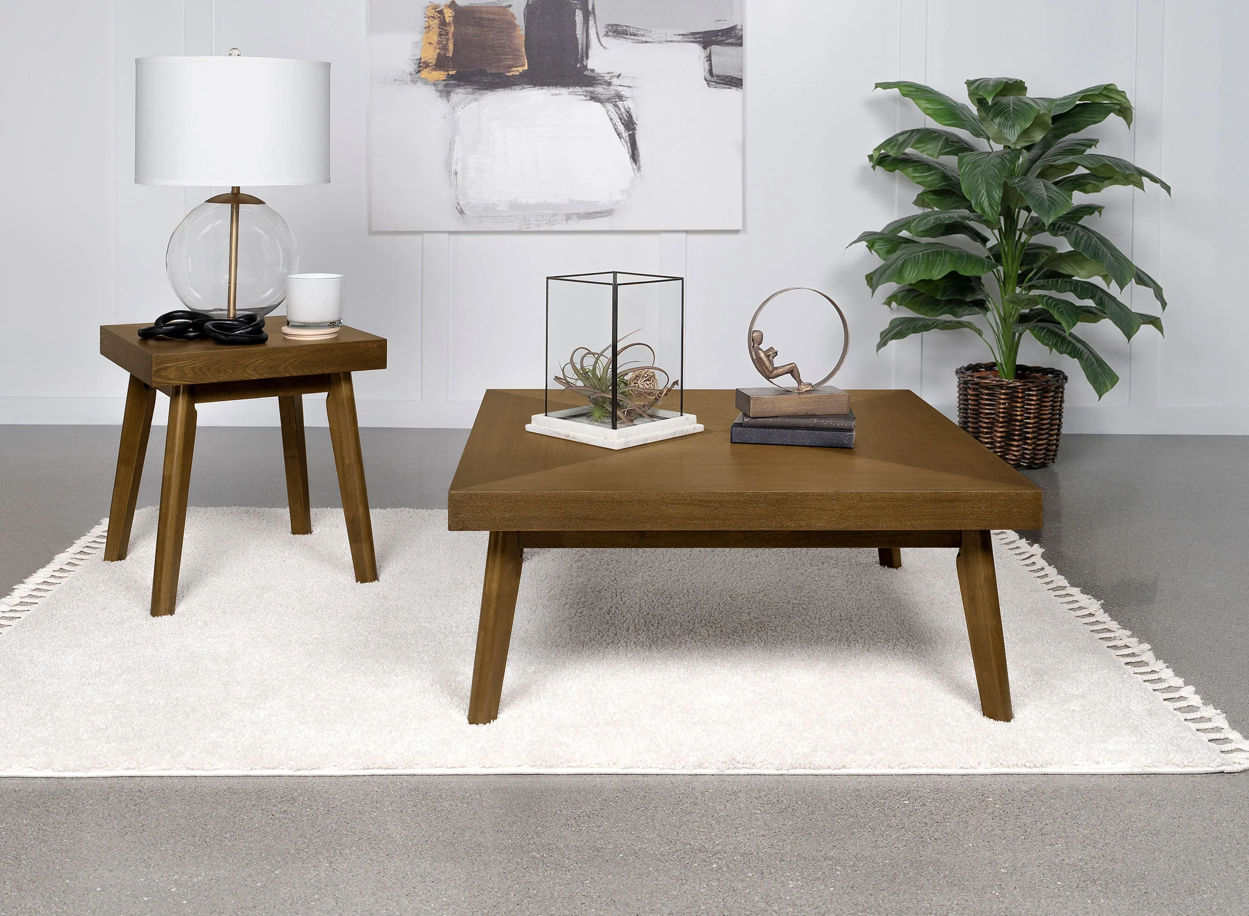 Westerly Square Wood Side End Table Walnut Brown - Image 9