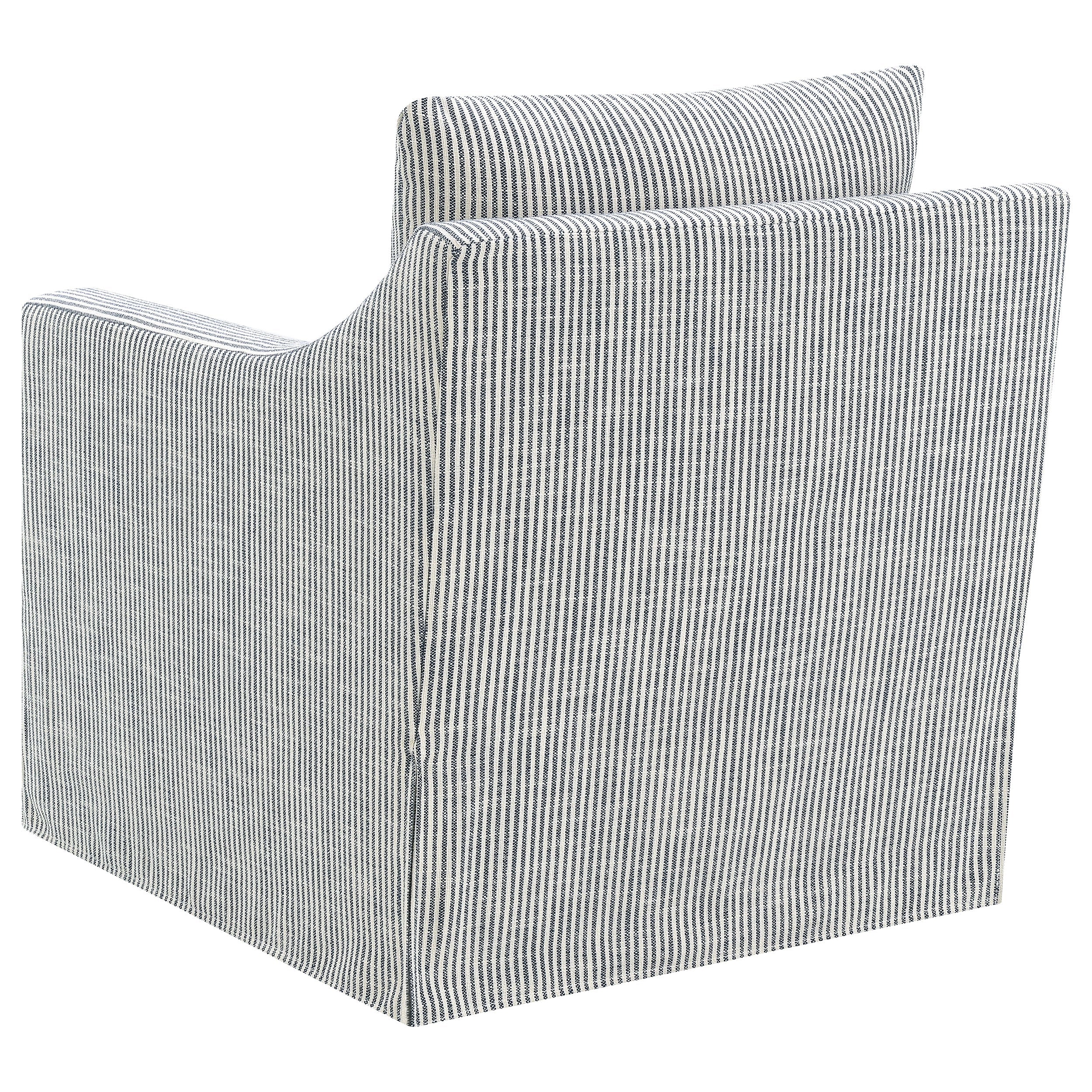 Winter Upholstered Sloped Arm Accent Swivel Chair - Image 14