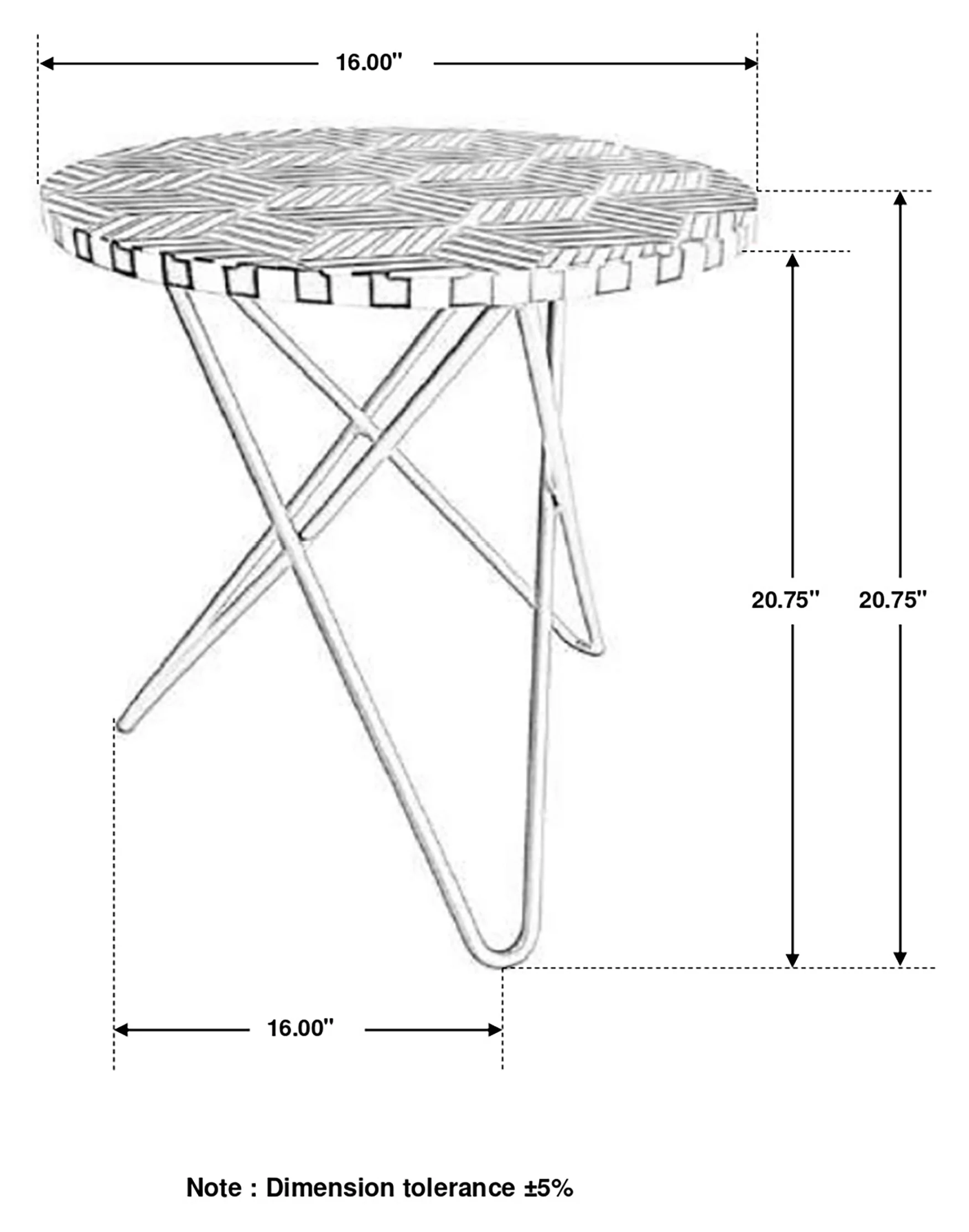 Xenia Round Bone Inlay Accent Side Table White and Gold - Image 6