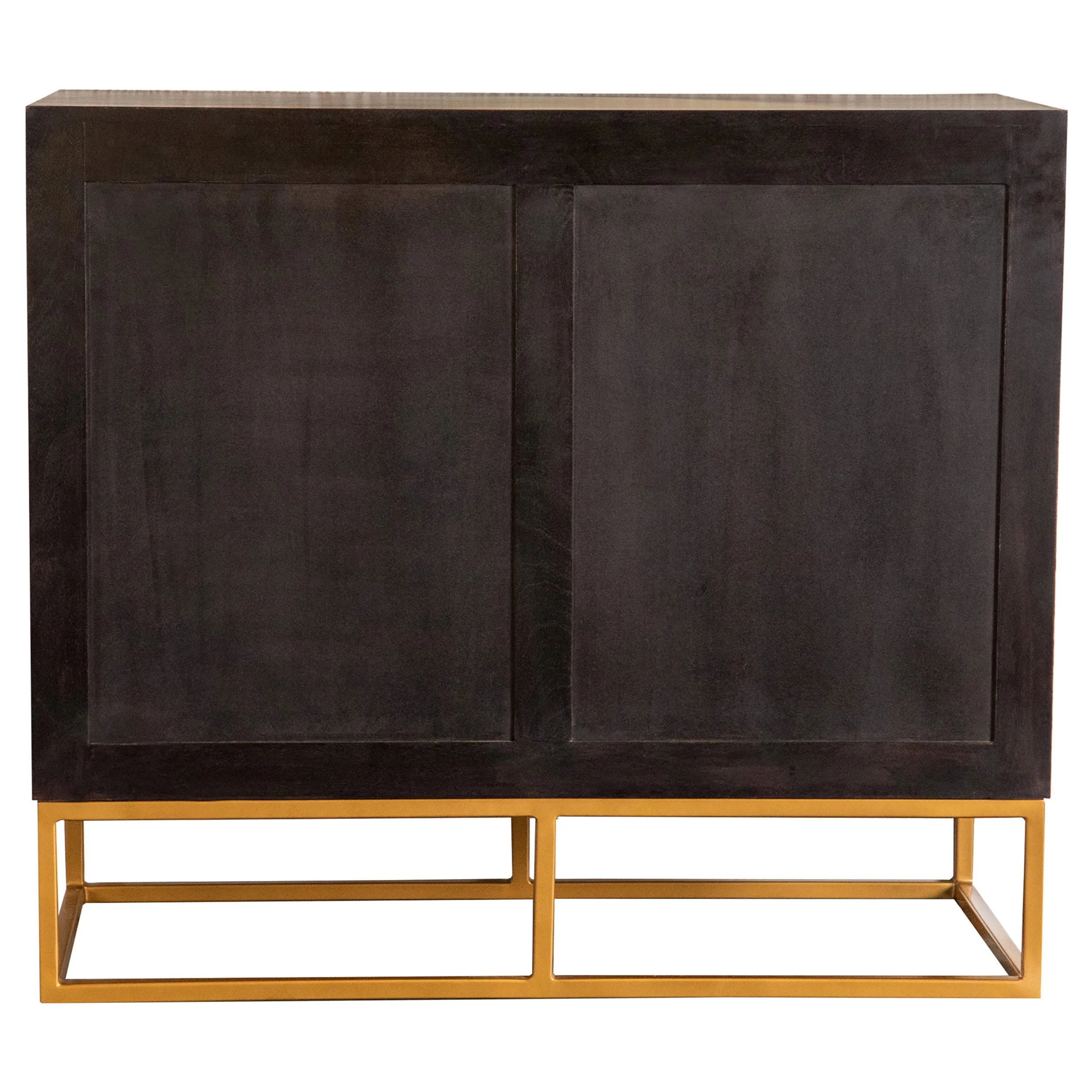 Zara 2-door 40-inch Wood Accent Storage Cabinet Black Walnut - Image 4