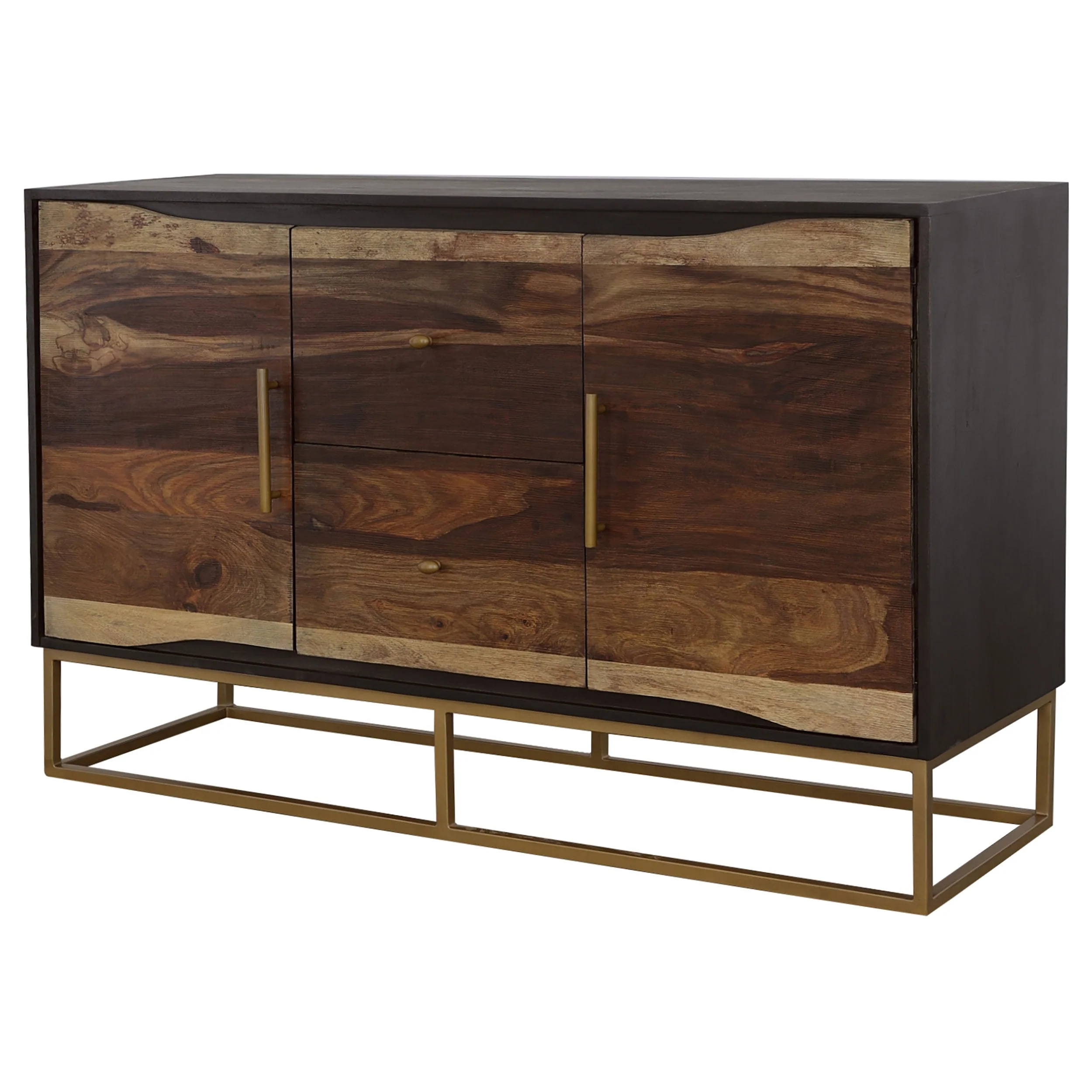 Zara 2-door 57-inch Wood Accent Storage Cabinet Black Walnut - Image 6