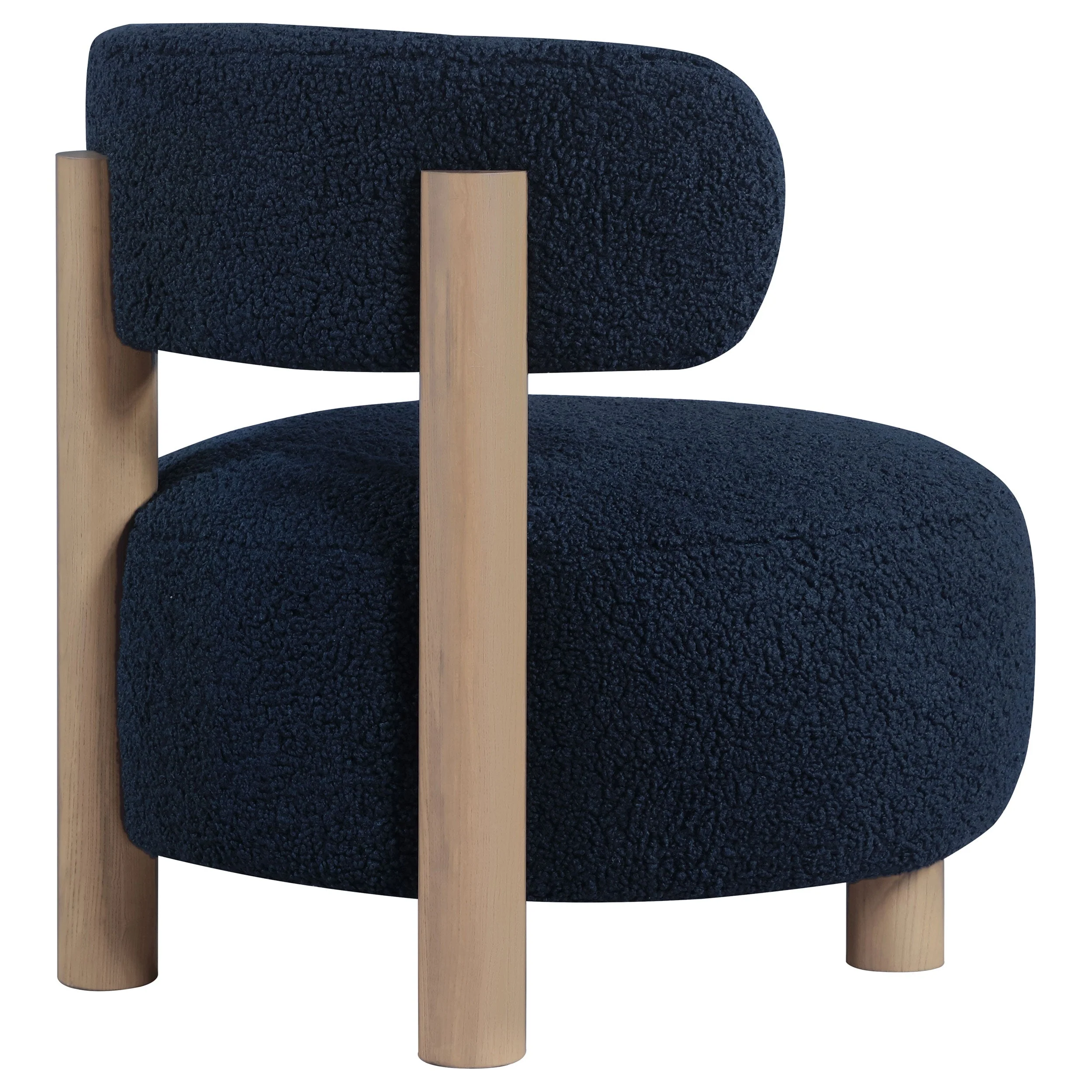Zonie Boucle Upholstered Back Accent Chair - Image 18