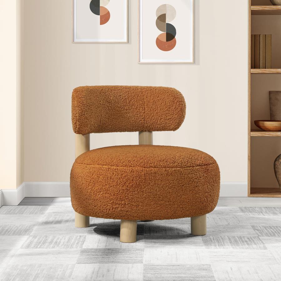 Zonie Boucle Upholstered Back Accent Chair - Image 2