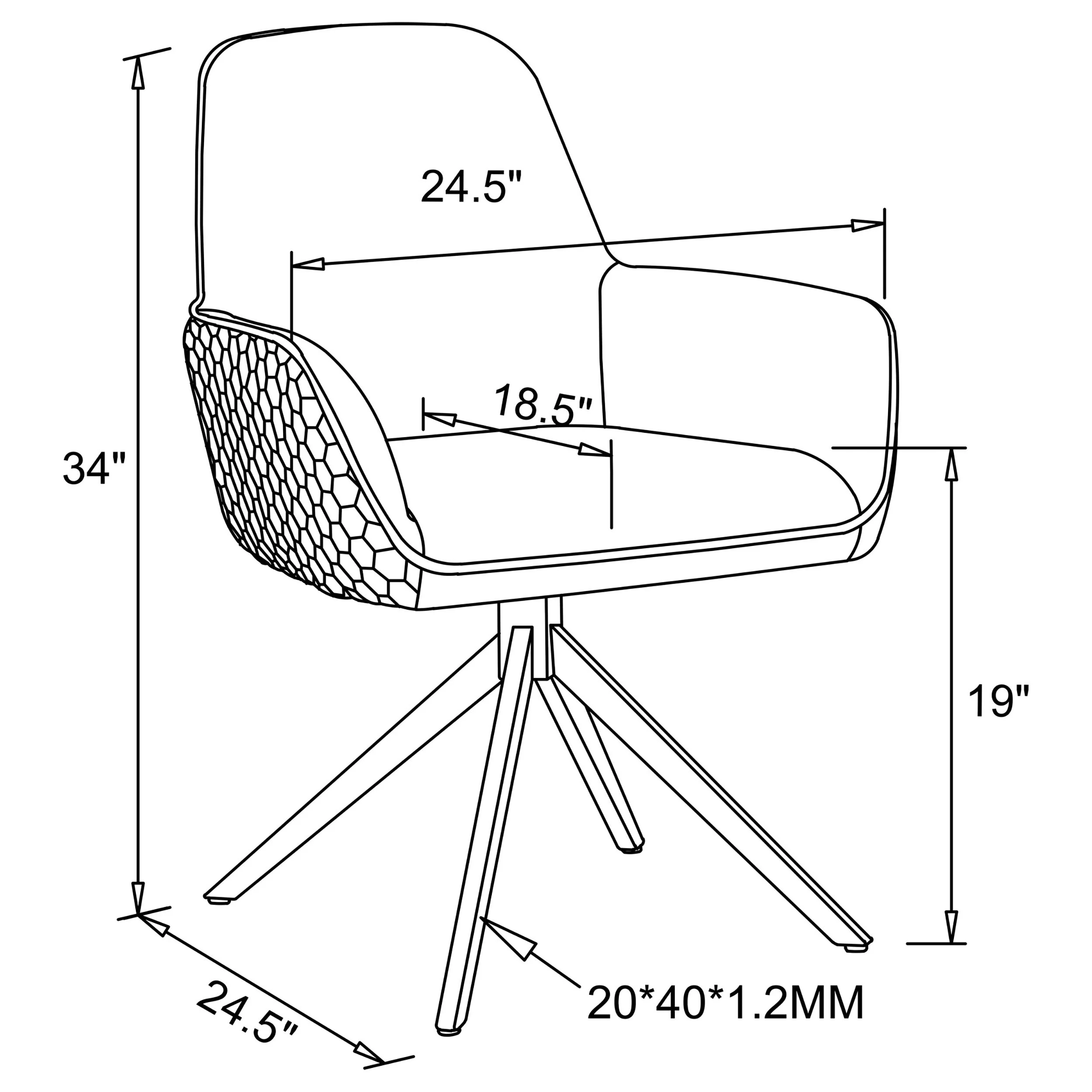 Abby Fabric Upholstered Swivel Dining Arm Chair Light Grey - Image 12