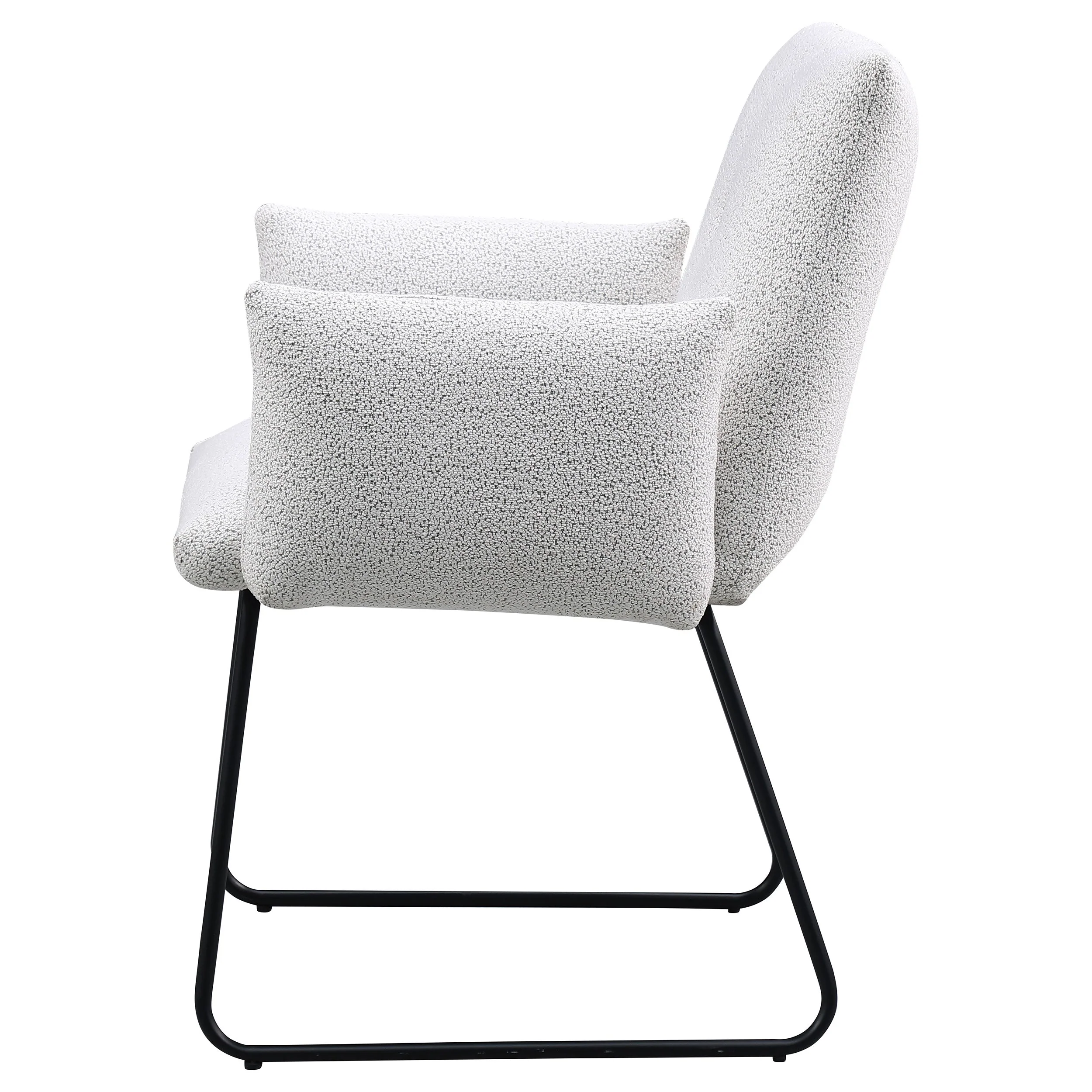 Ackland Upholstered Dining Arm Chair Light Grey (Set of 2) - Image 7