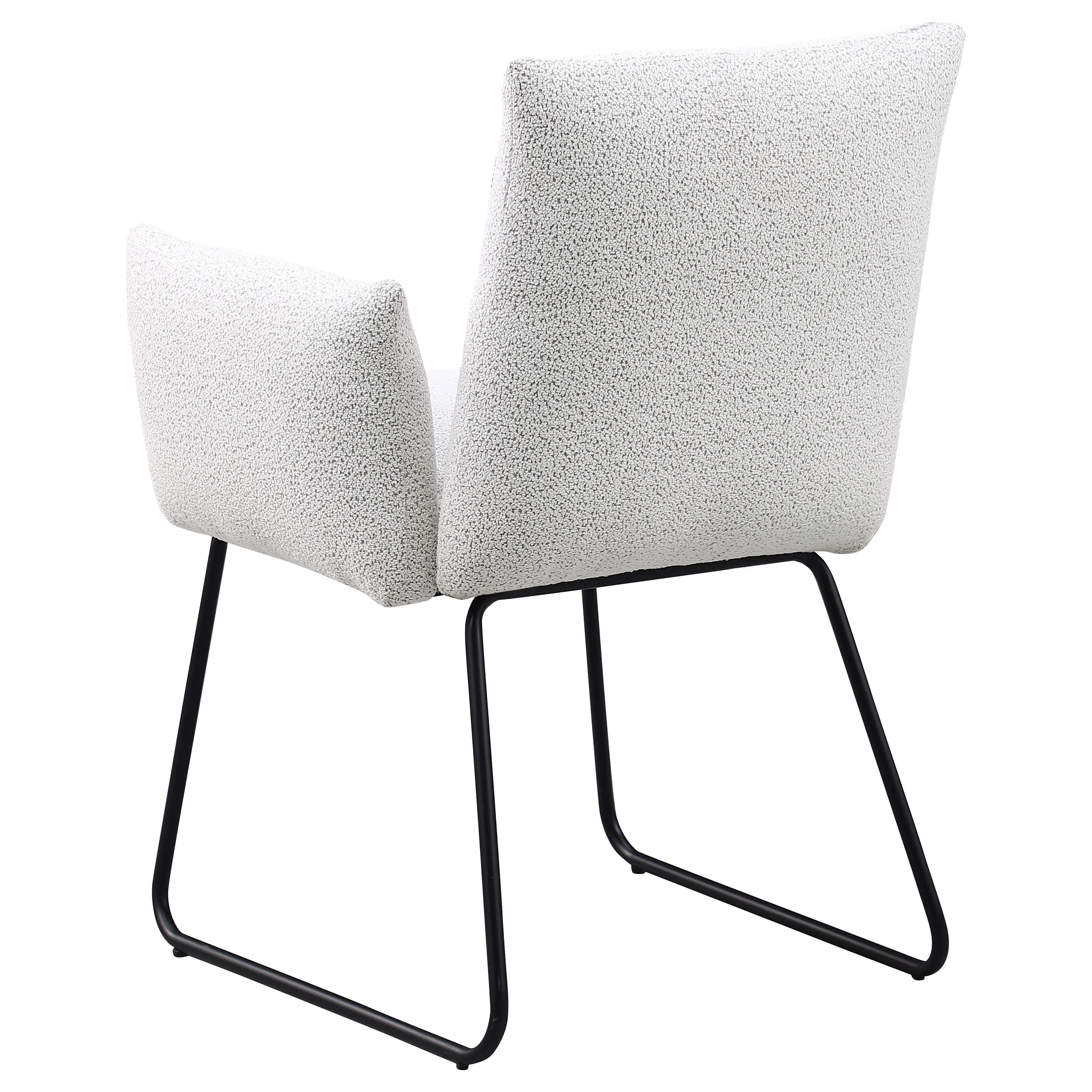 Ackland Upholstered Dining Arm Chair Light Grey (Set of 2) - Image 8