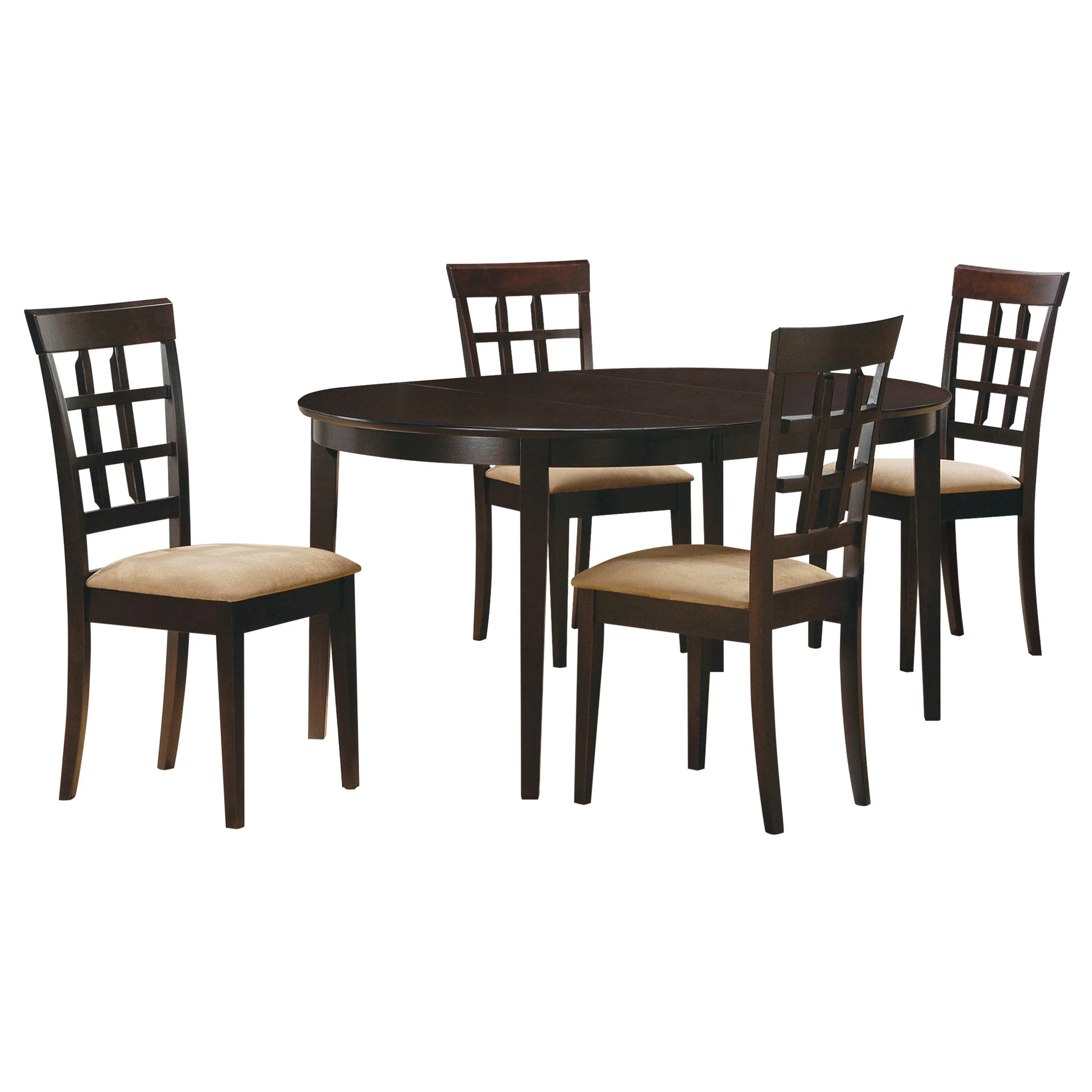 Gabriel Extension Leaf Dining Table Set Cappuccino - Image 5