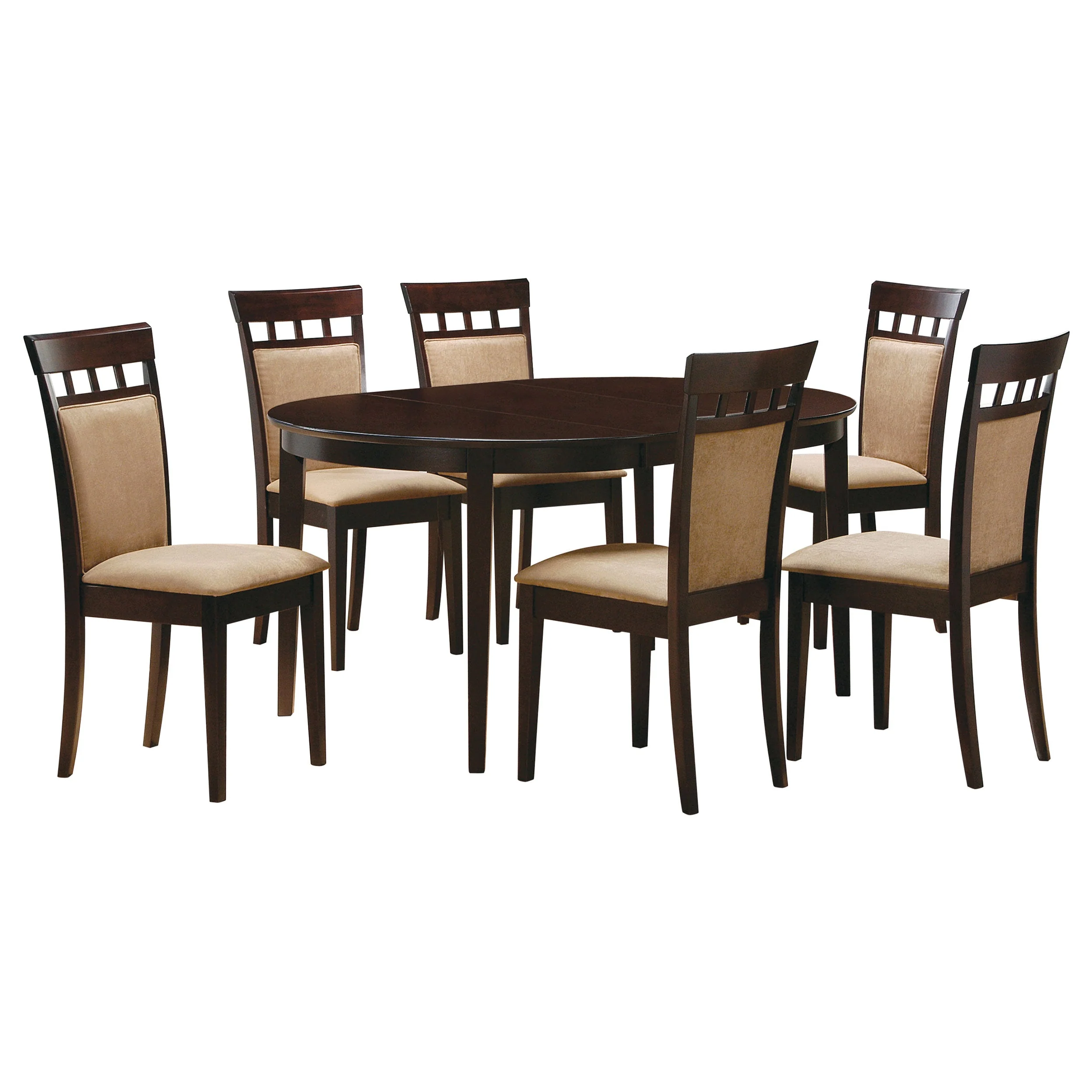 Gabriel Extension Leaf Dining Table Set Cappuccino - Image 6