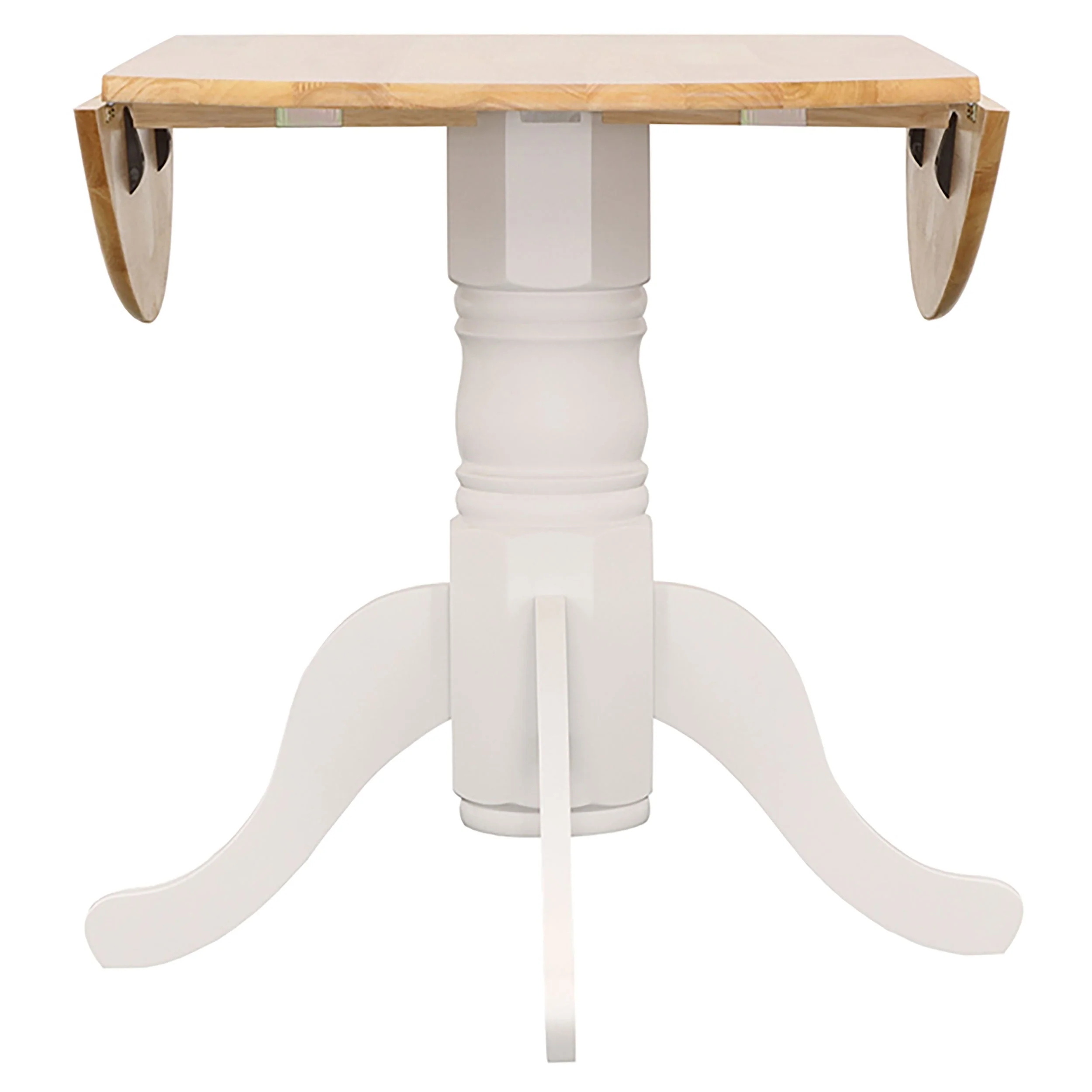 Allison Round 40-inch Drop Leaf Extension Dining Table White - Image 10