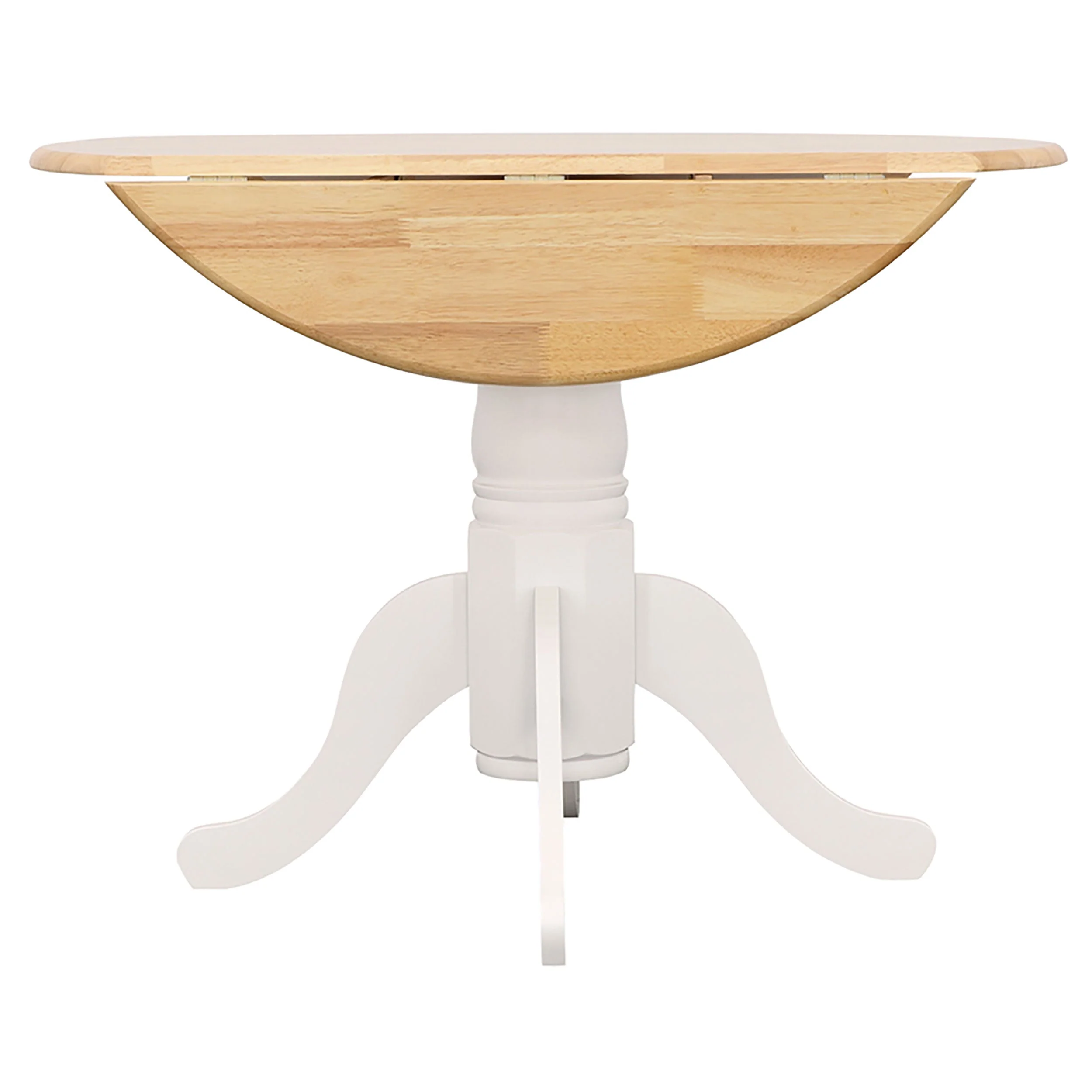 Allison Round 40-inch Drop Leaf Extension Dining Table White - Image 12