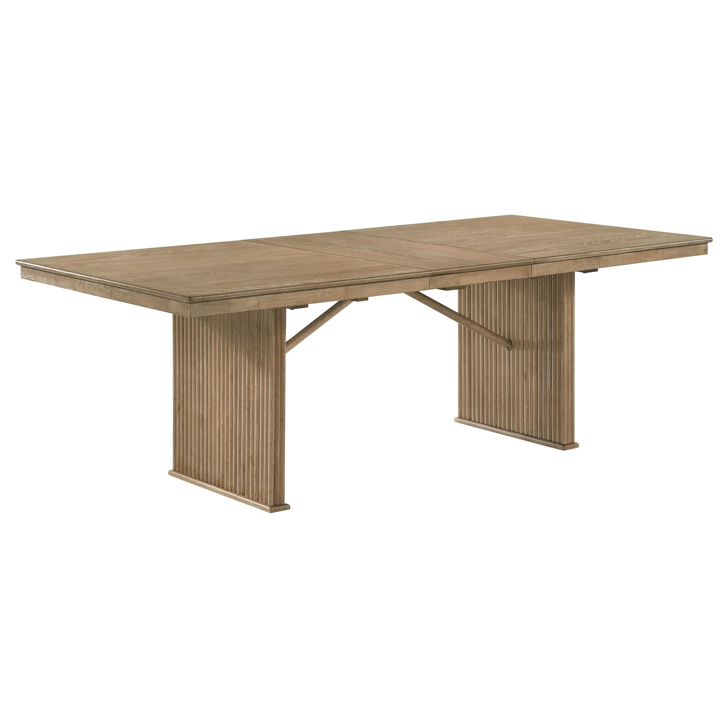 Adina Extension Dining Set Distressed Light Brown - Image 16