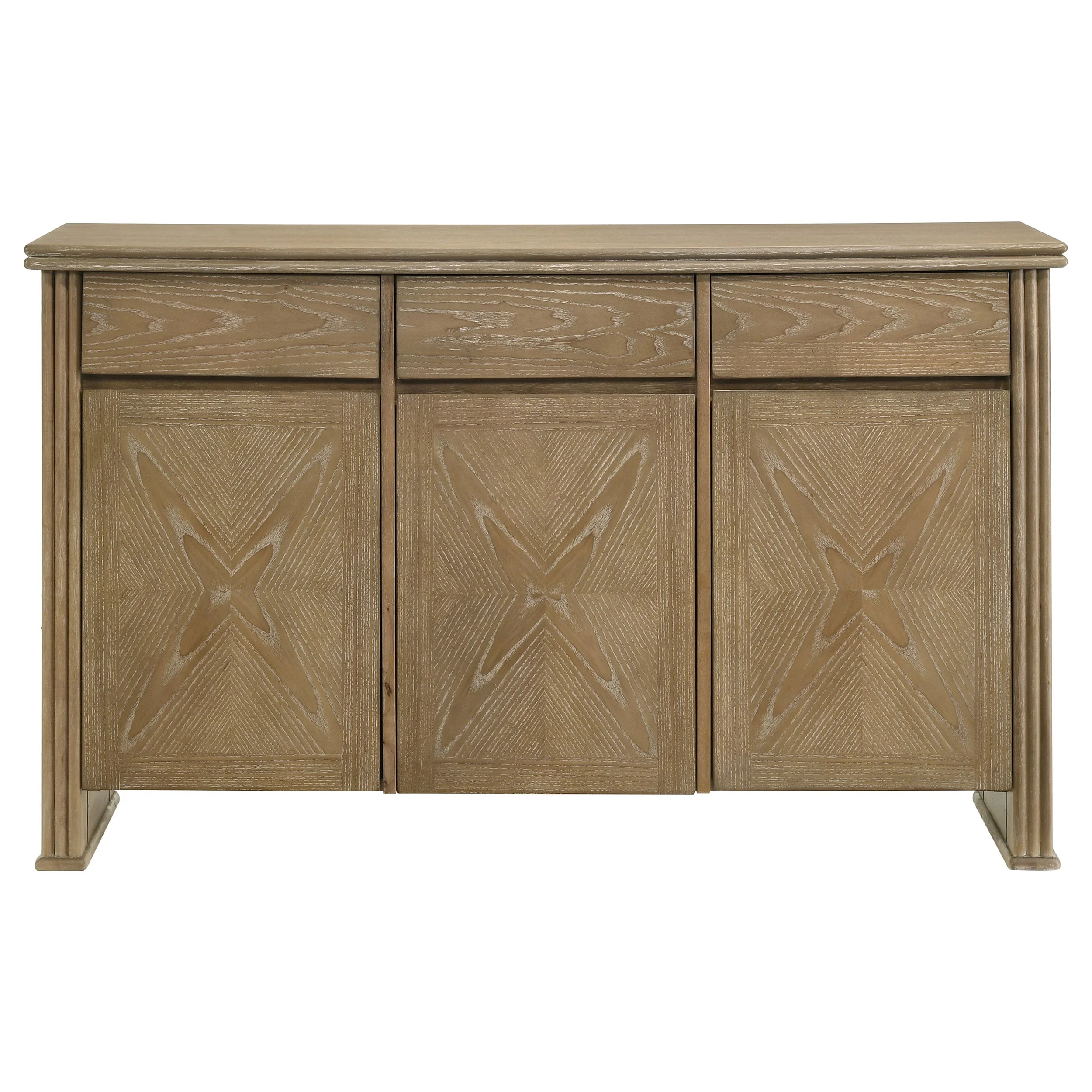 Adina Extension Dining Set Distressed Light Brown - Image 46