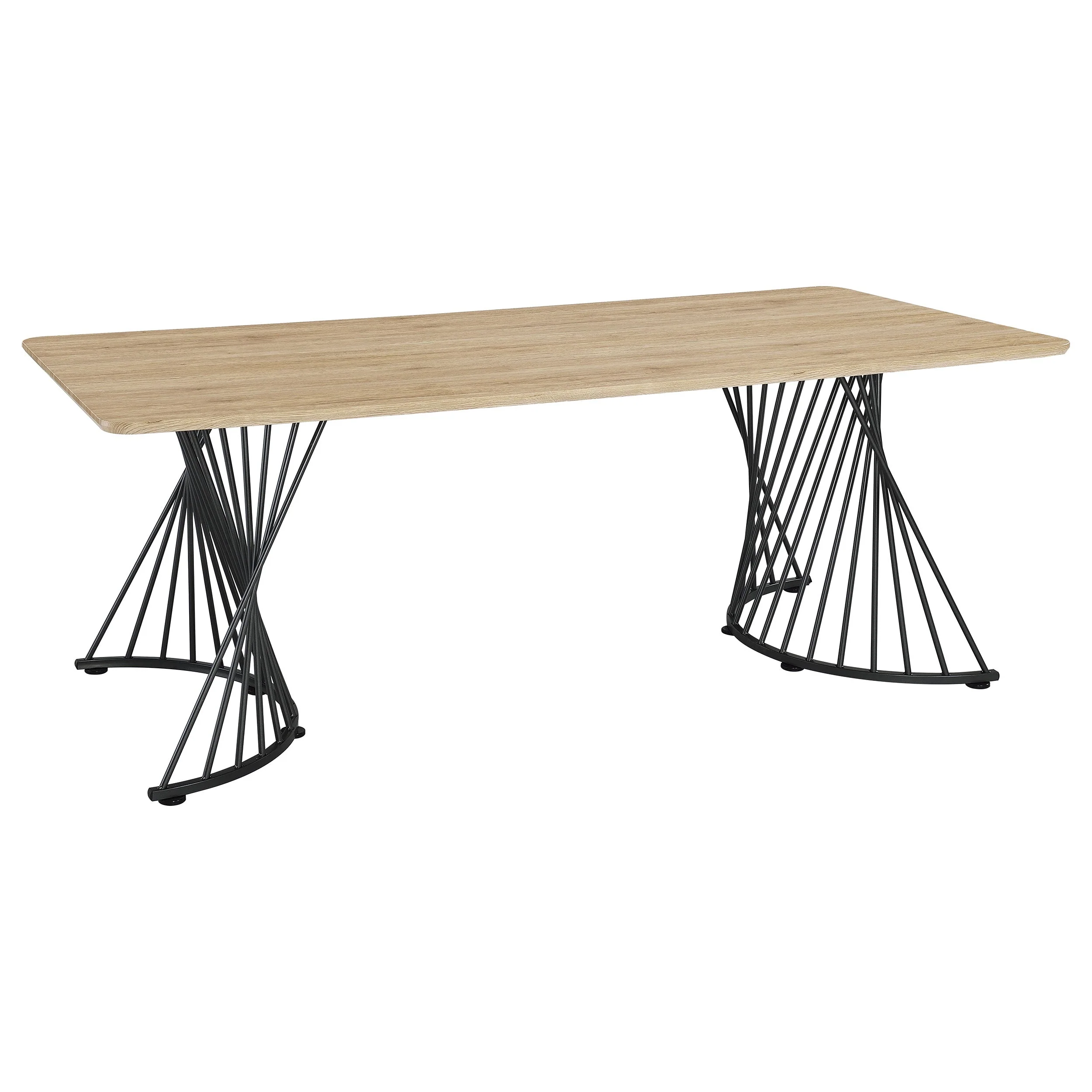 Altus 80-inch Composite Wood Dining Table Natural Oak - Image 2