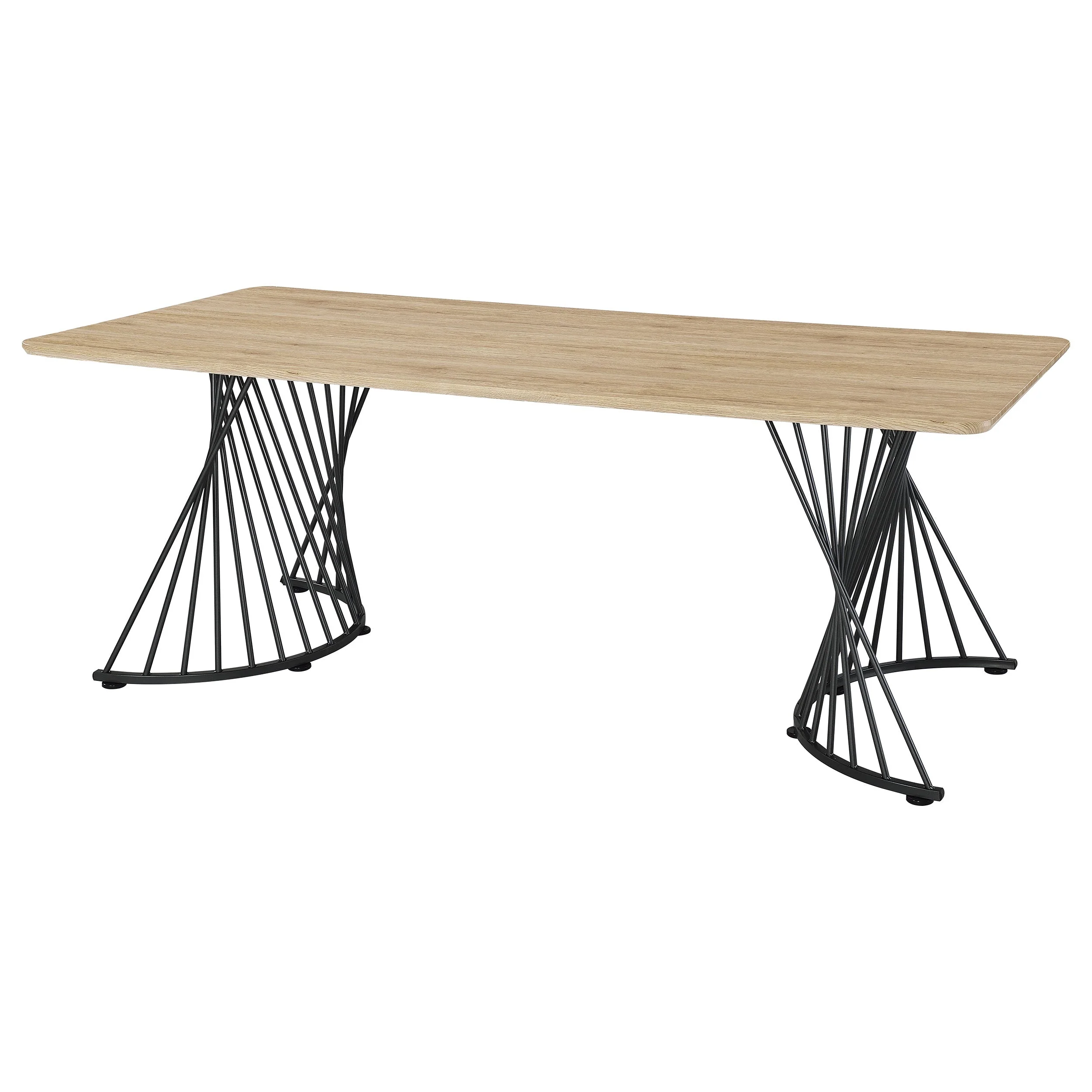 Altus 80-inch Composite Wood Dining Table Natural Oak - Image 5