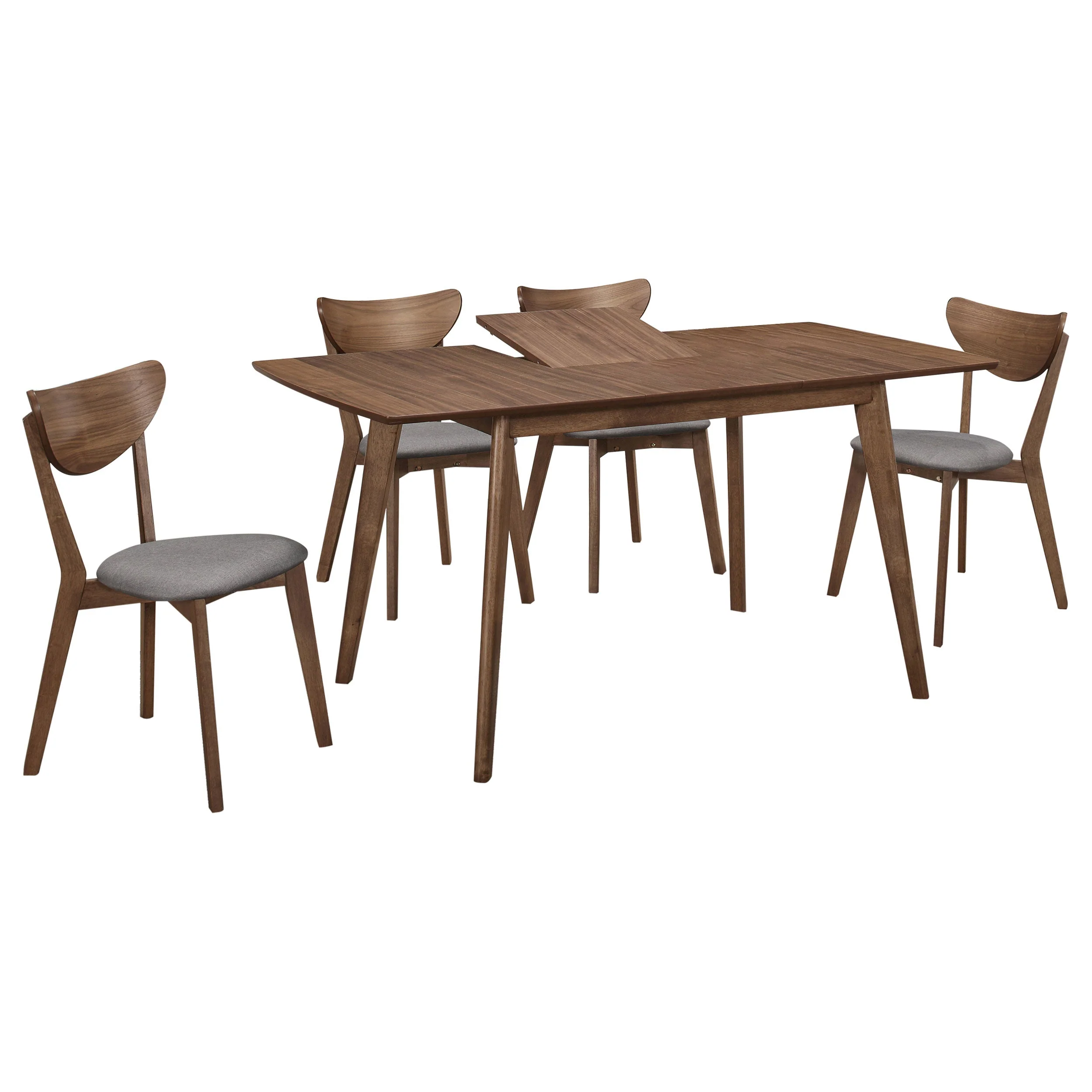 Alfredo Butterfly Leaf Dining Set Natural Walnut - Image 5
