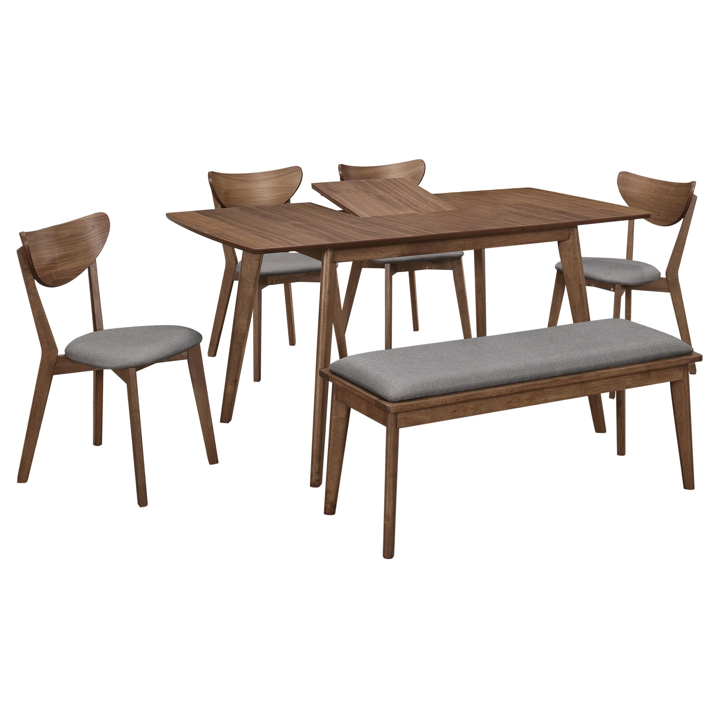 Alfredo Butterfly Leaf Dining Set Natural Walnut - Image 6