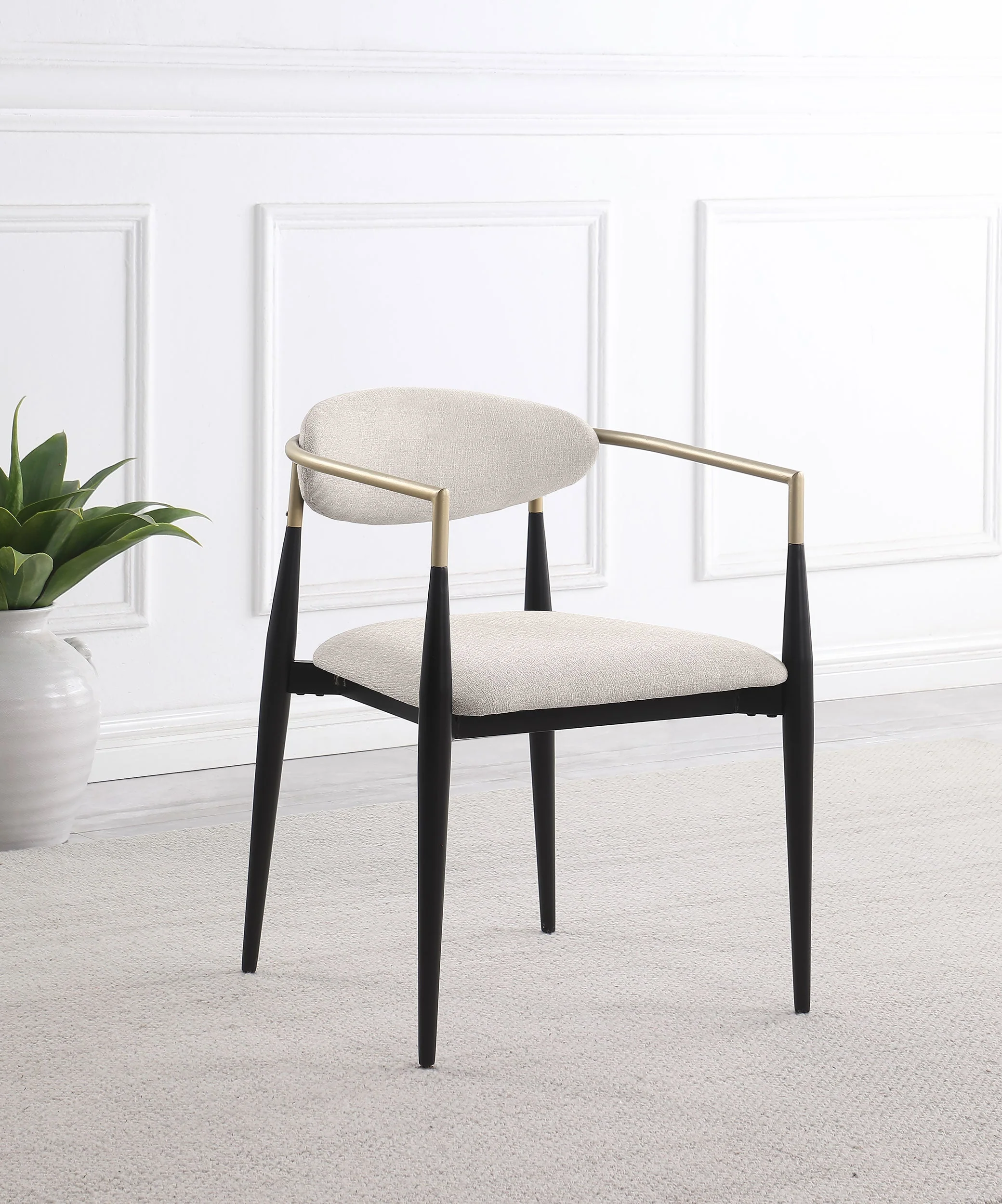 Alexis Fabric Upholstered Dining Arm Chair (Set of 2) - Image 6