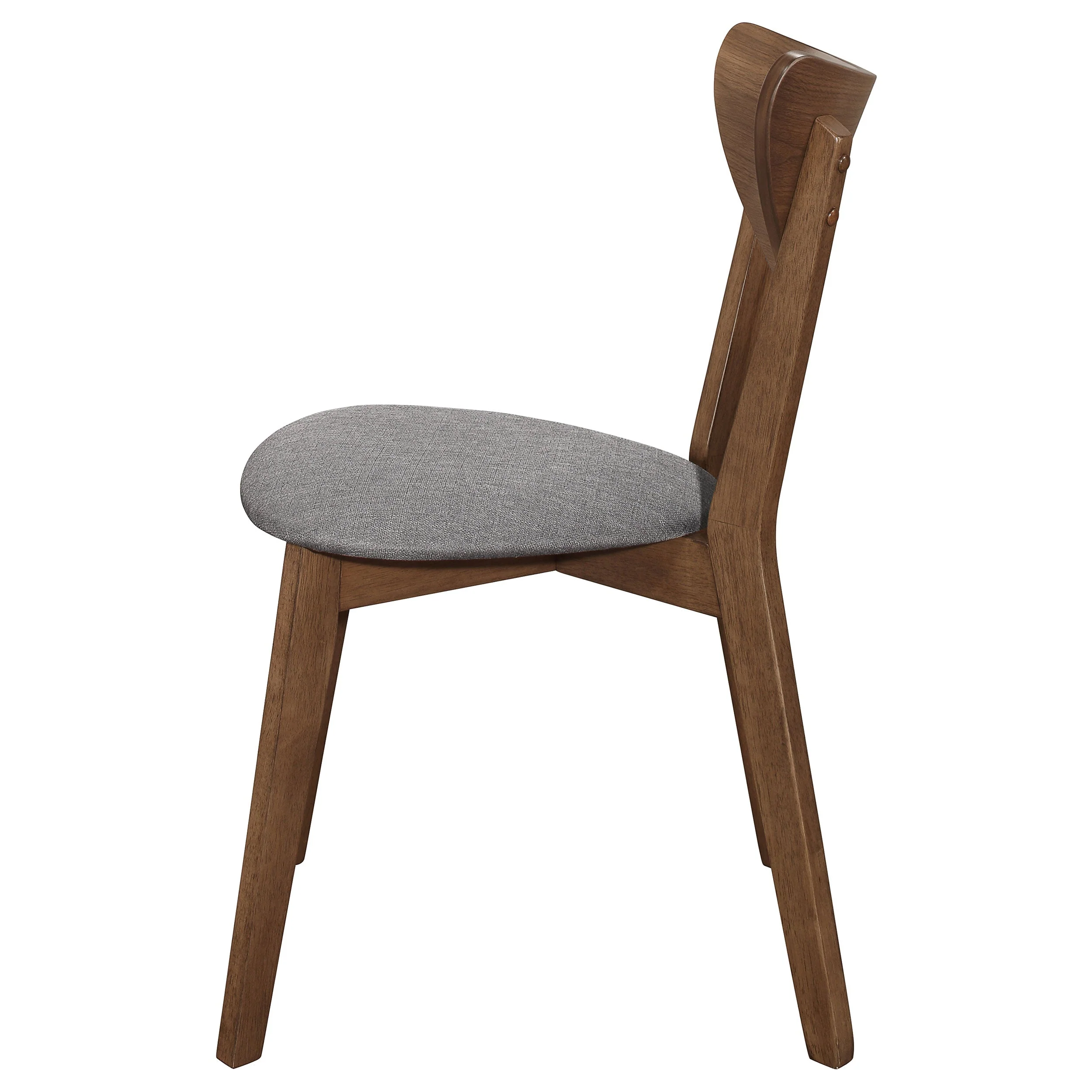 Alfredo Dining Side Chair Grey and Natural Walnut (Set of 2) - Image 7