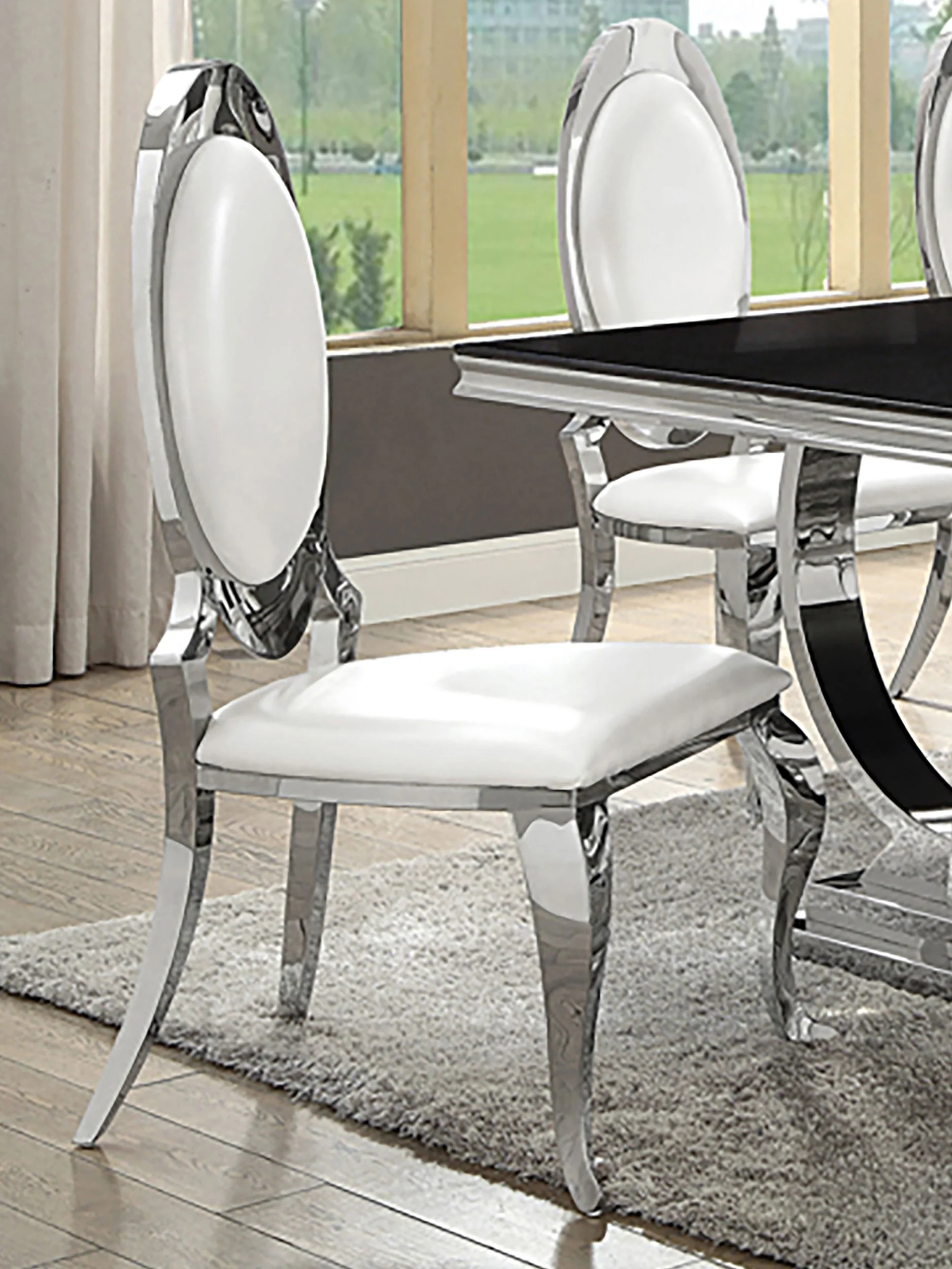 Anchorage Upholstered Dining Chair Cream White (Set of 2) - Image 3