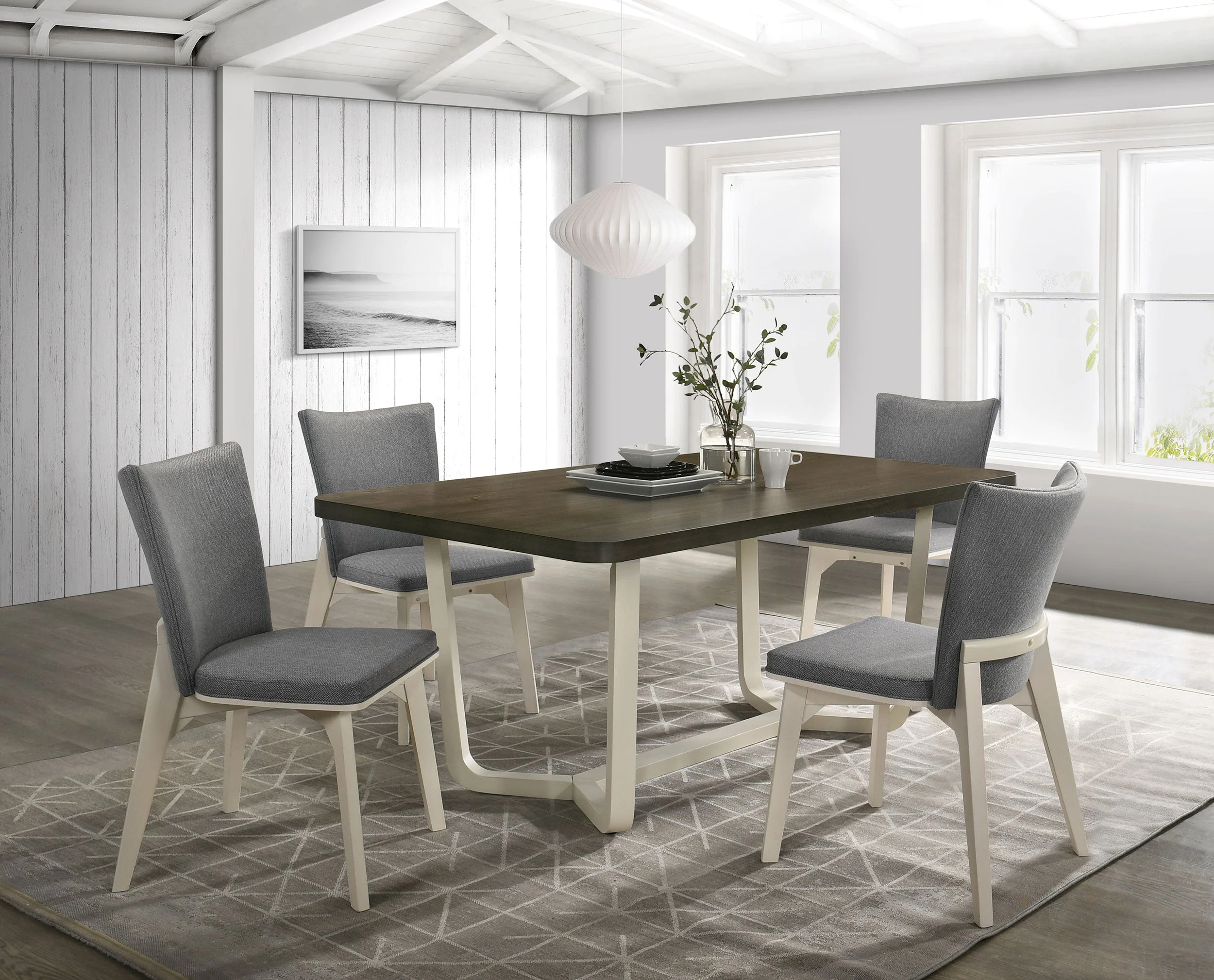 Biloxi 71-inch Rectangular Dining Set Greyish Brown - Image 3
