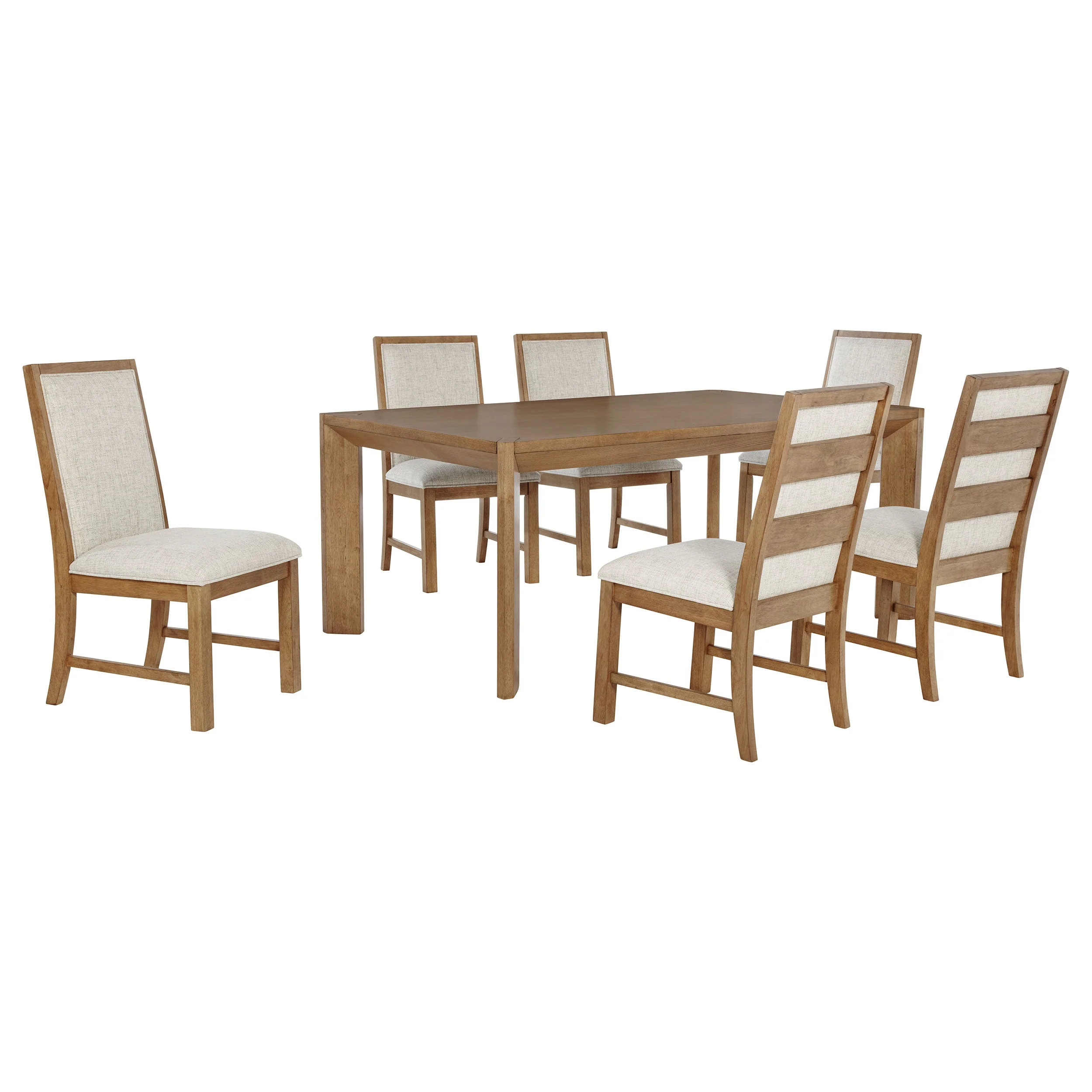 Bruner 72-inch Rectangular Dining Set Natural Brown - Image 6
