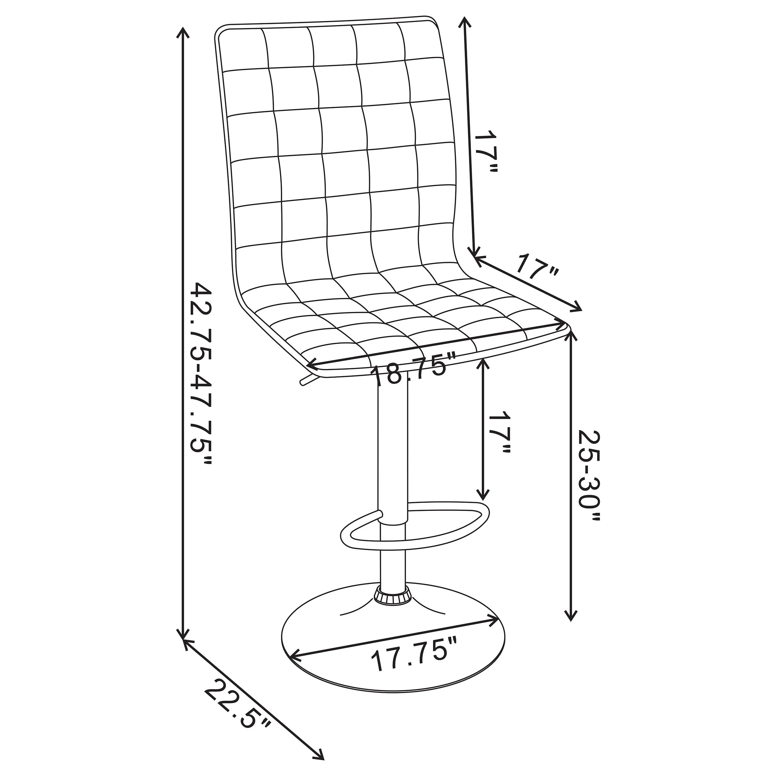 Ashbury Upholstered Adjustable Bar Stool (Set of 2) - Image 11