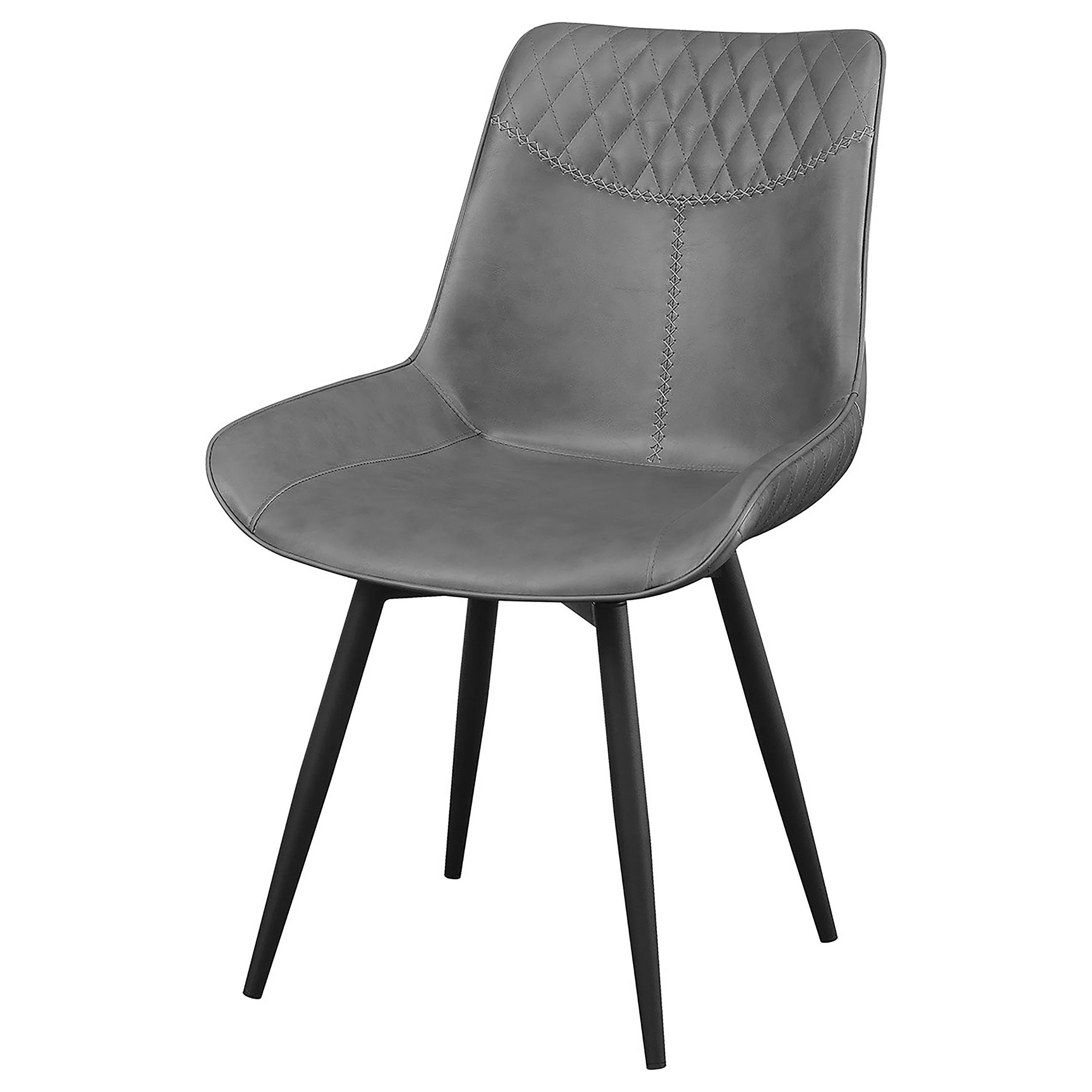 Brassie Upholstered Swivel Dining Side Chair Grey (Set of 2) - Image 6