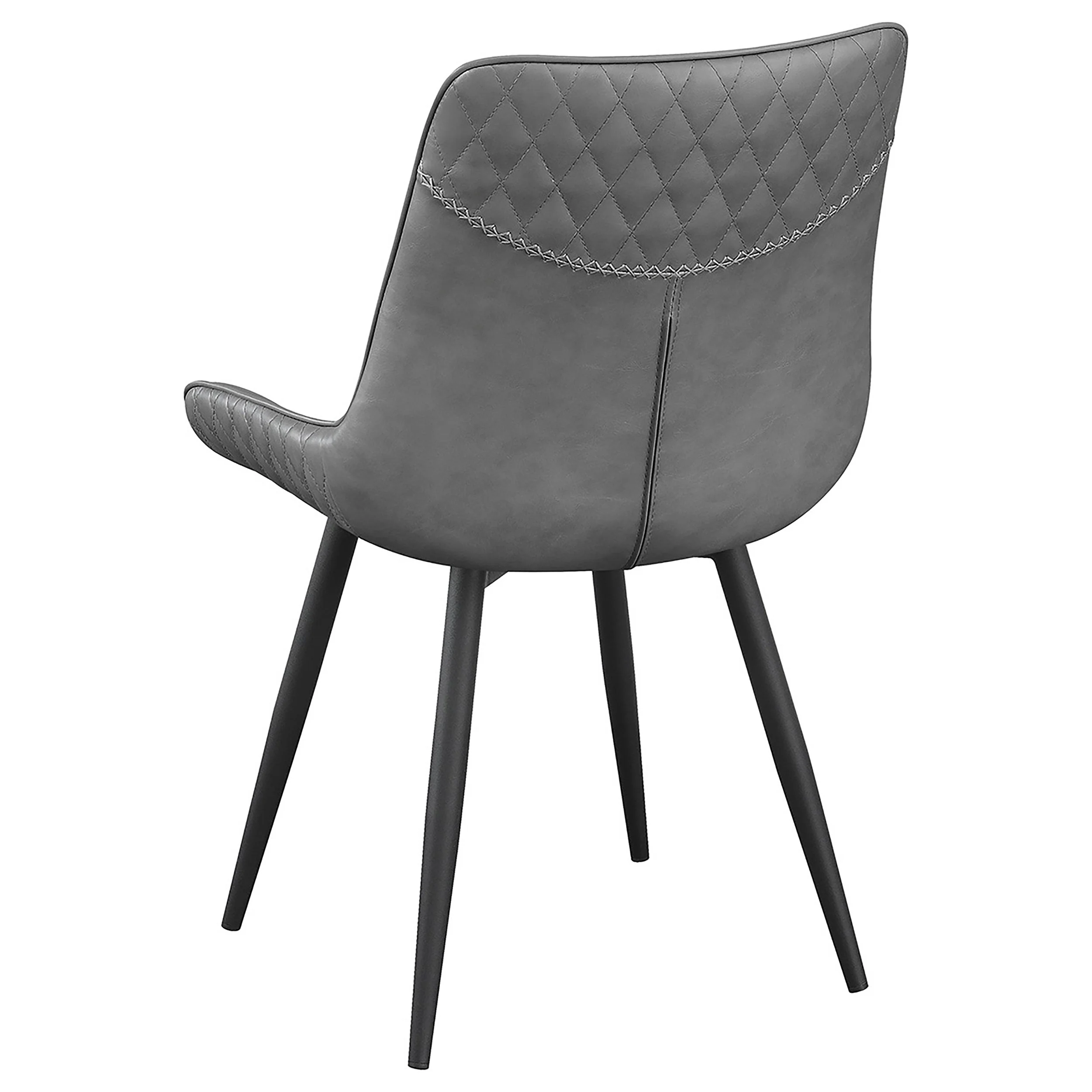 Brassie Upholstered Swivel Dining Side Chair Grey (Set of 2) - Image 8