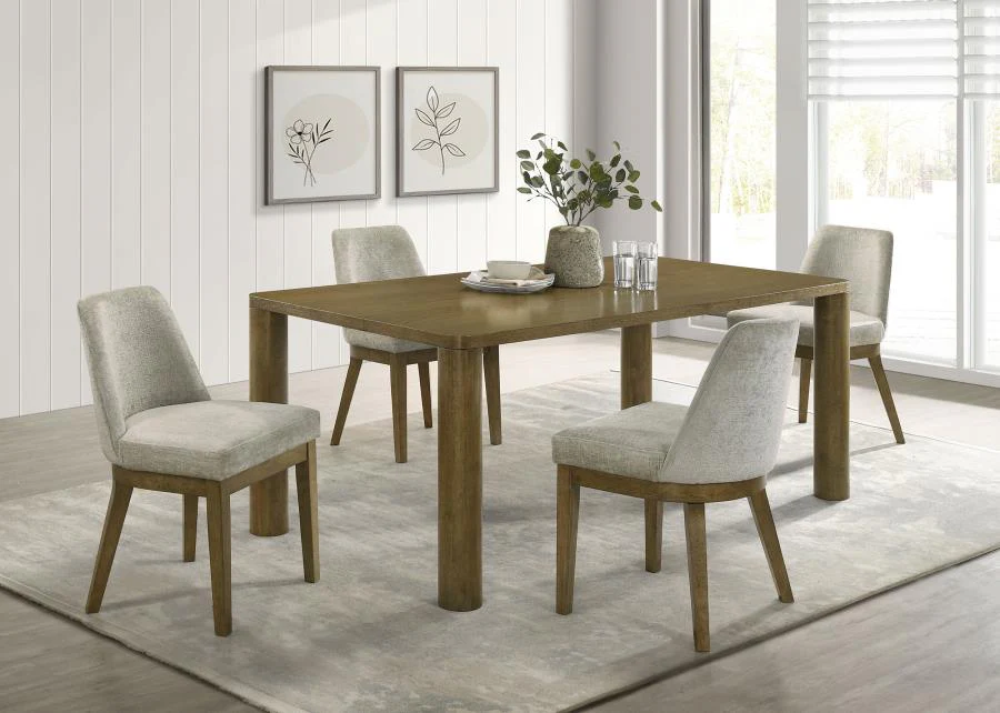 Castlewood 71-inch Rectangular Dining Set Brown Oak - Image 2