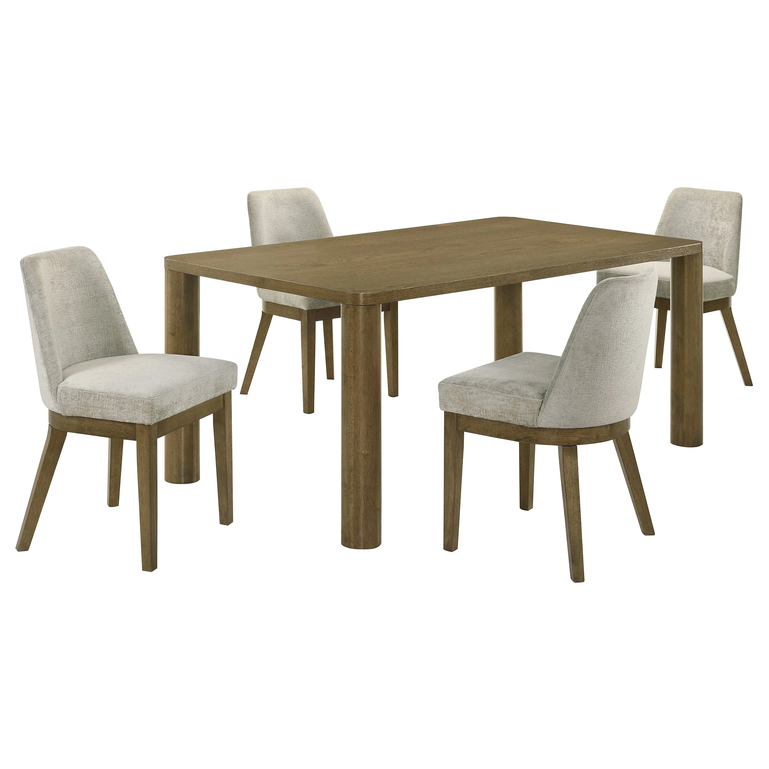 Castlewood 71-inch Rectangular Dining Set Brown Oak - Image 5