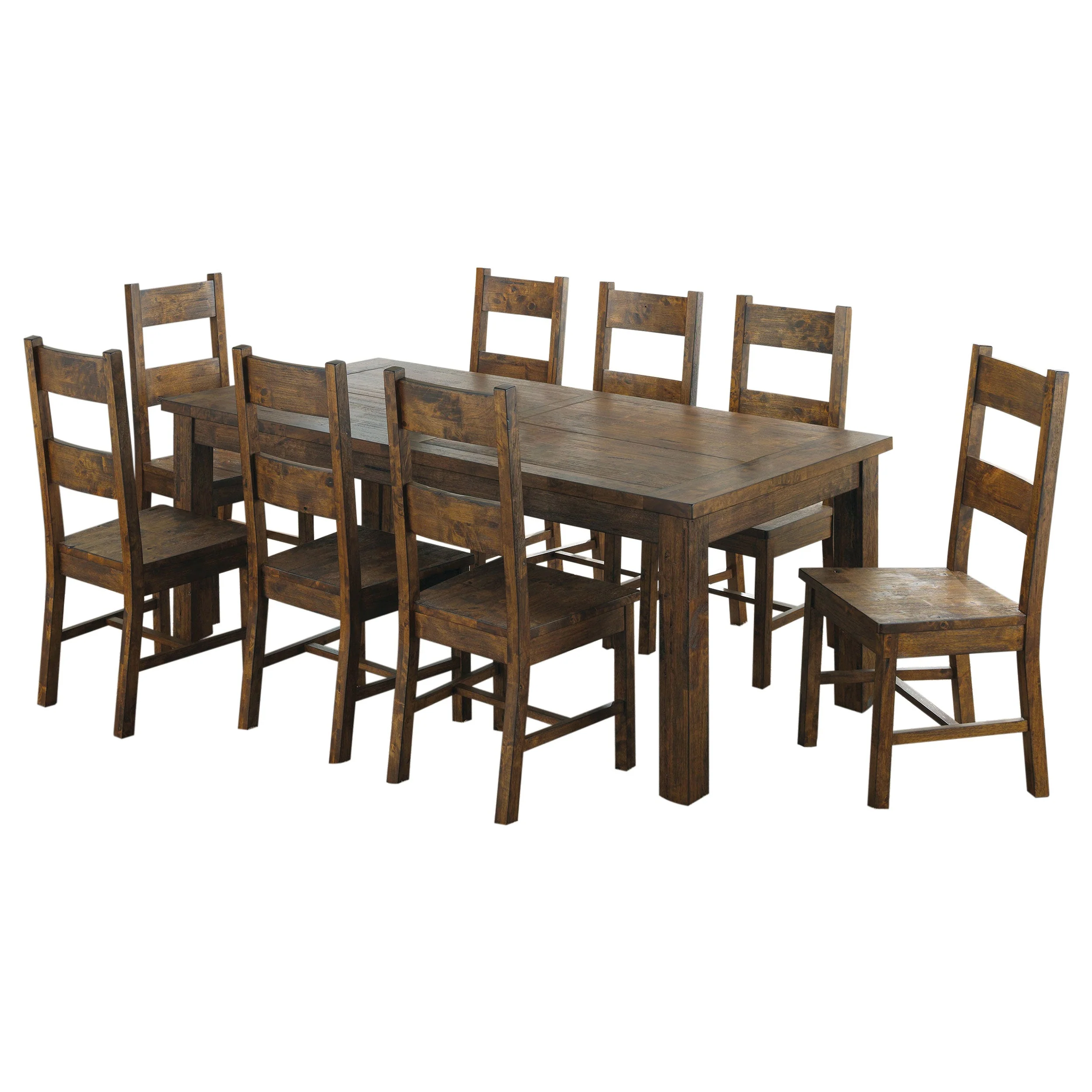Coleman Rectangular Dining Set Rustic Golden Brown - Image 9