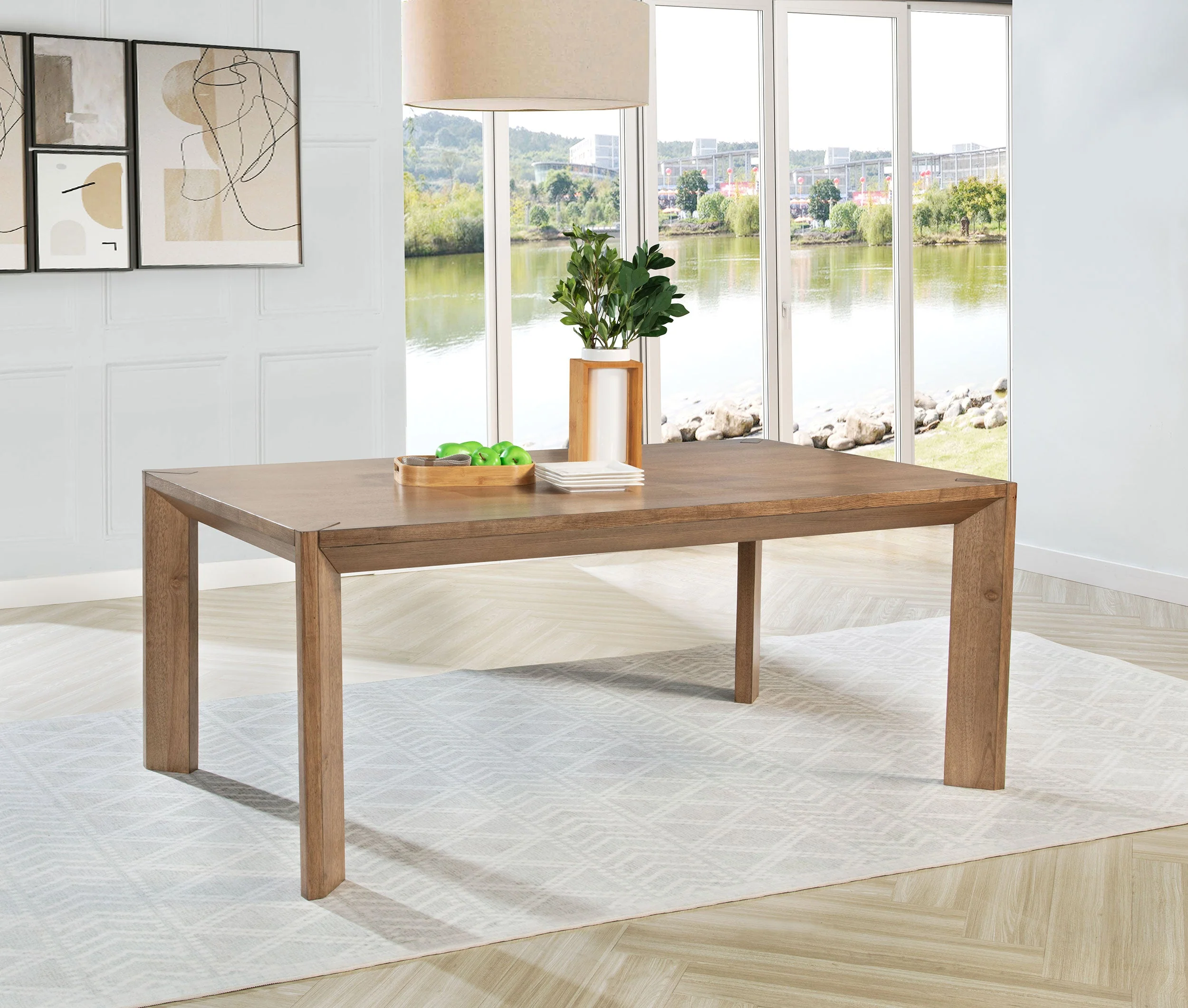 Bruner 72-inch Rectangular Wood Dining Table Natural Brown - Image 3