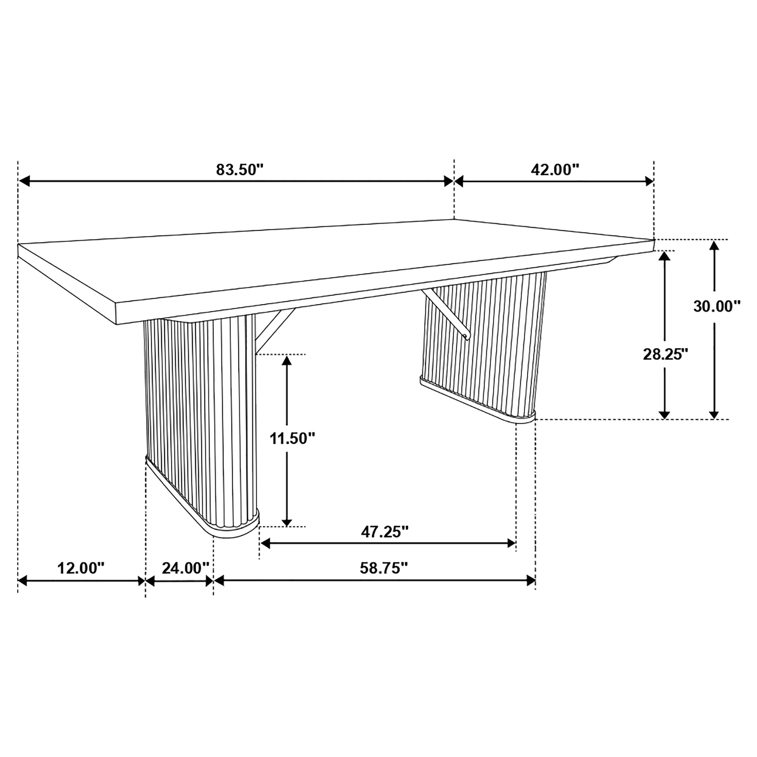 Catherine Rectangular 84-inch Wood Dining Table Black - Image 10