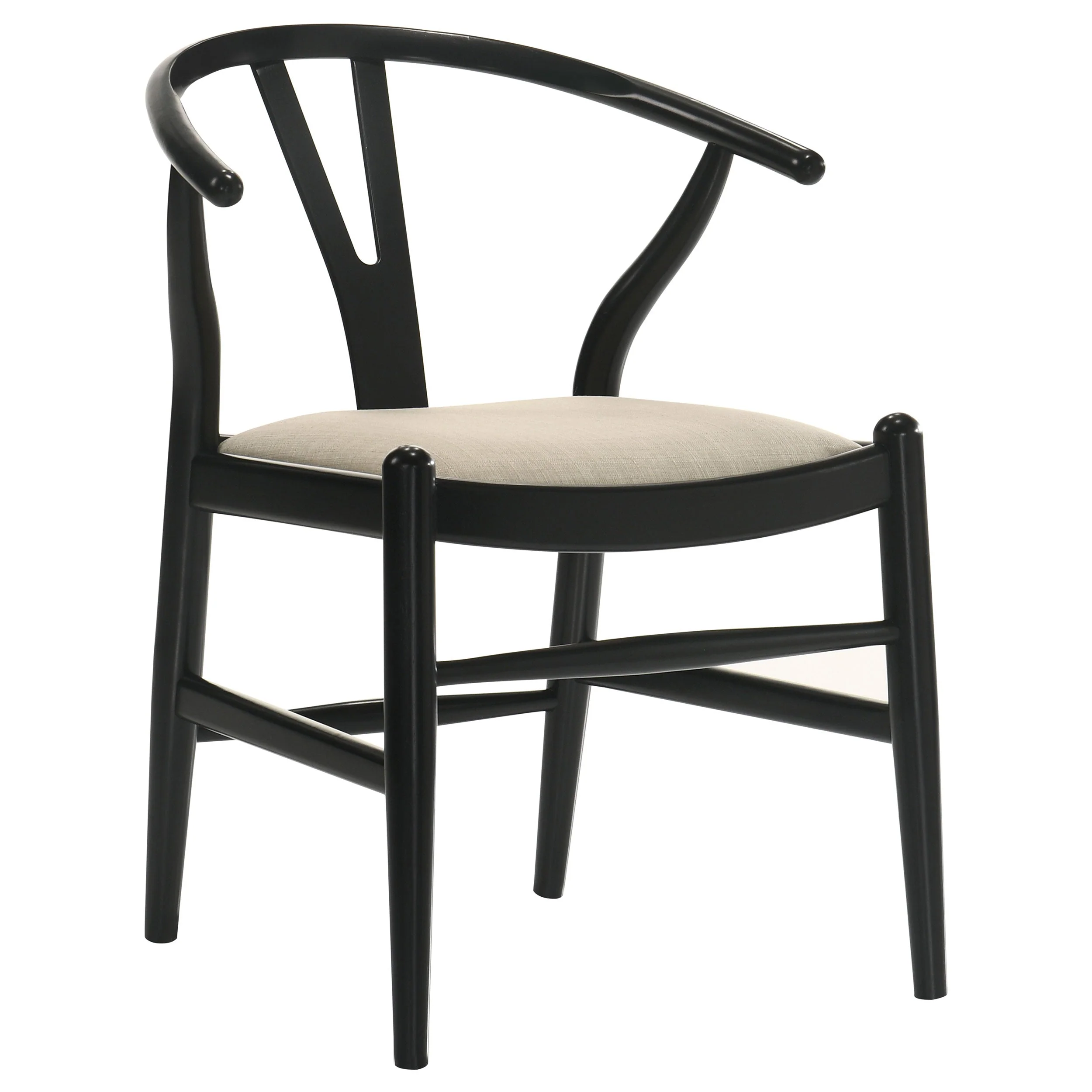 Crestmont Wood Wishbone Dining Side Chair Black (Set of 2) - Image 4