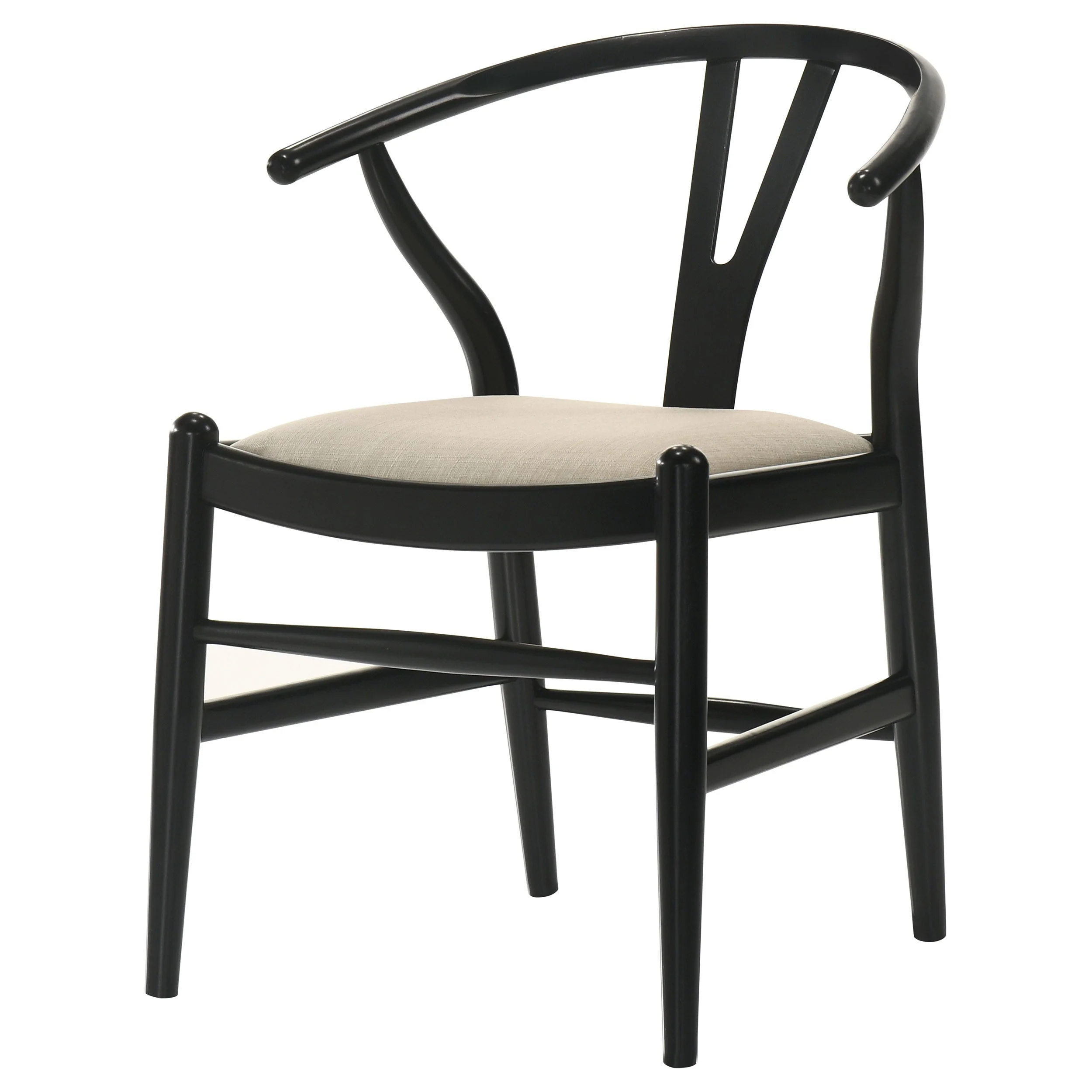 Crestmont Wood Wishbone Dining Side Chair Black (Set of 2) - Image 6